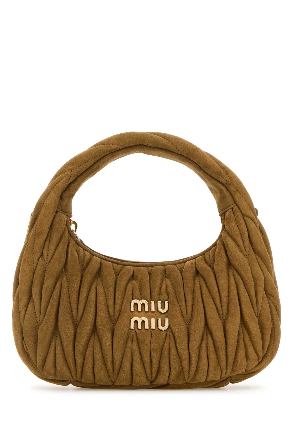 MIU MIU Mini Suede Handbag with Adjustable Shoulder Strap