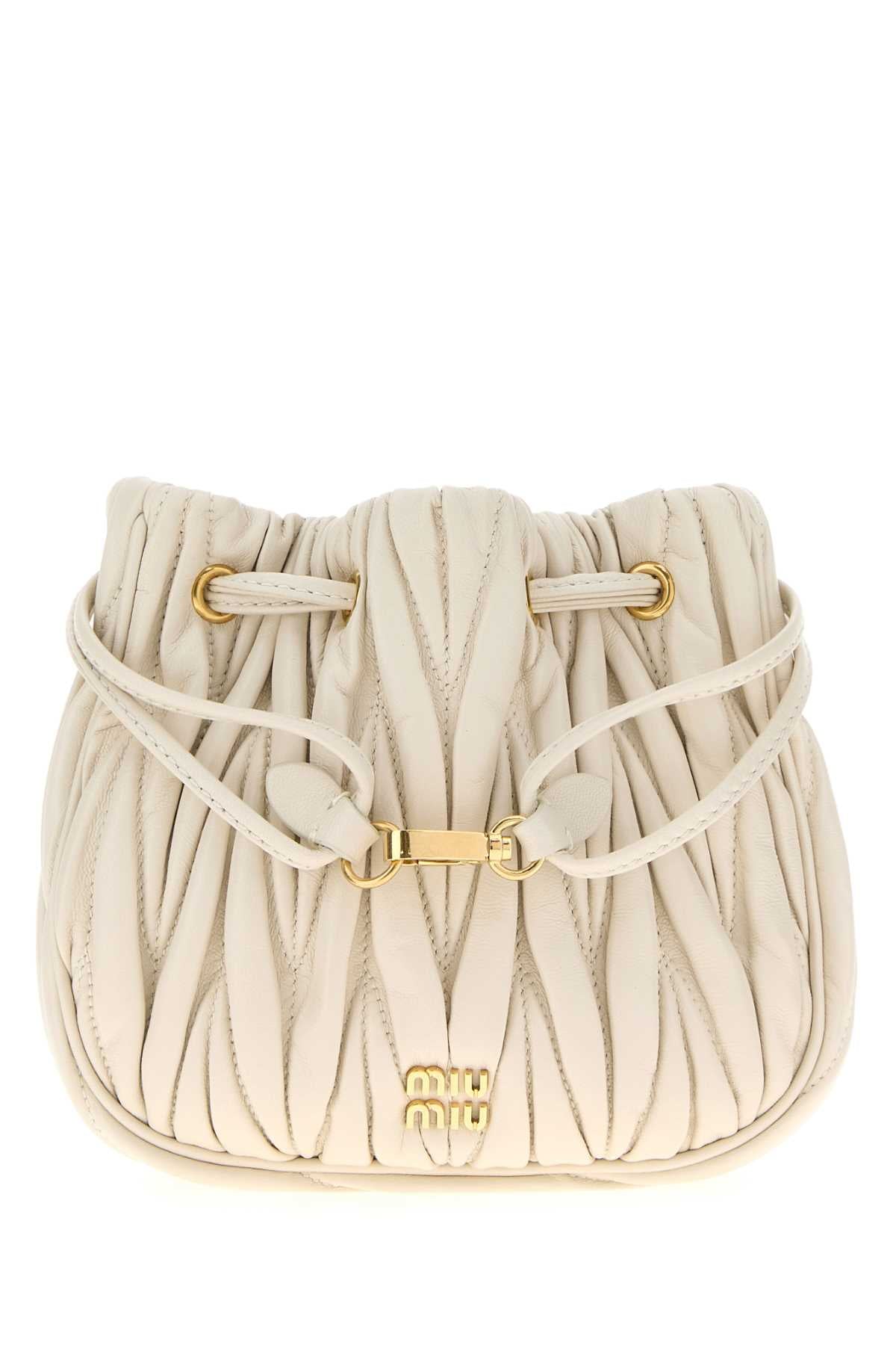 MIU MIU Mini Nappa Leather Pouch Handbag with Chic Design