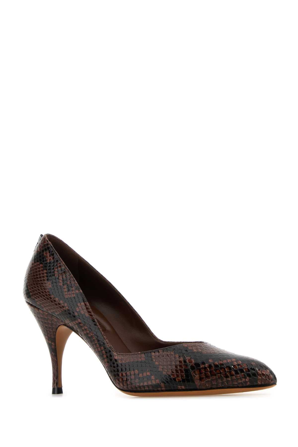 MIU MIU Animal Print Leather Pumps with 8.5 cm Heel