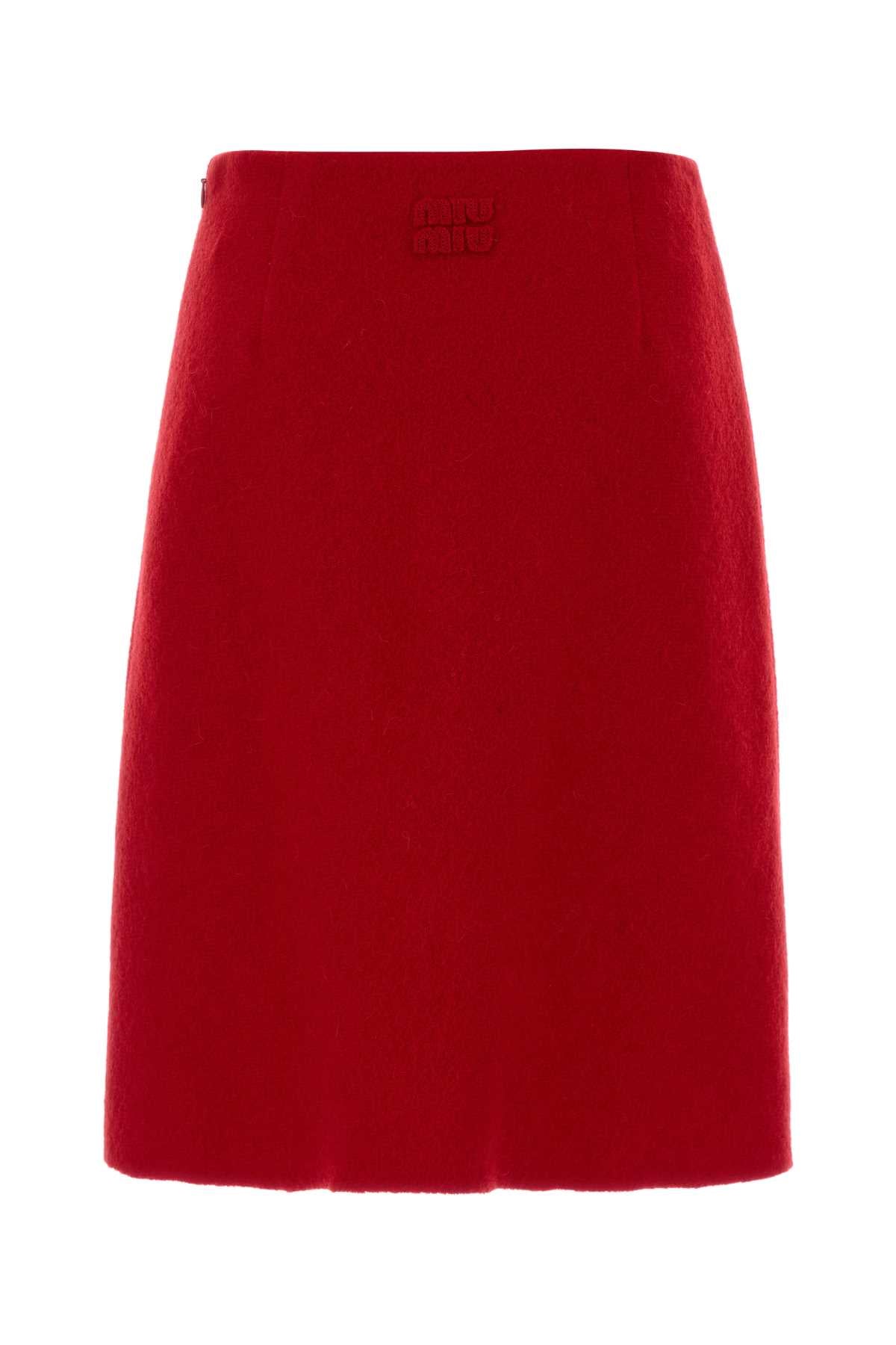 MIU MIU Chic Mini Flannel Skirt