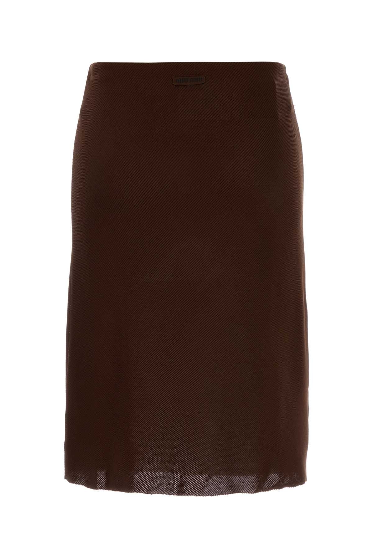 MIU MIU Silk Mini Skirt for Women