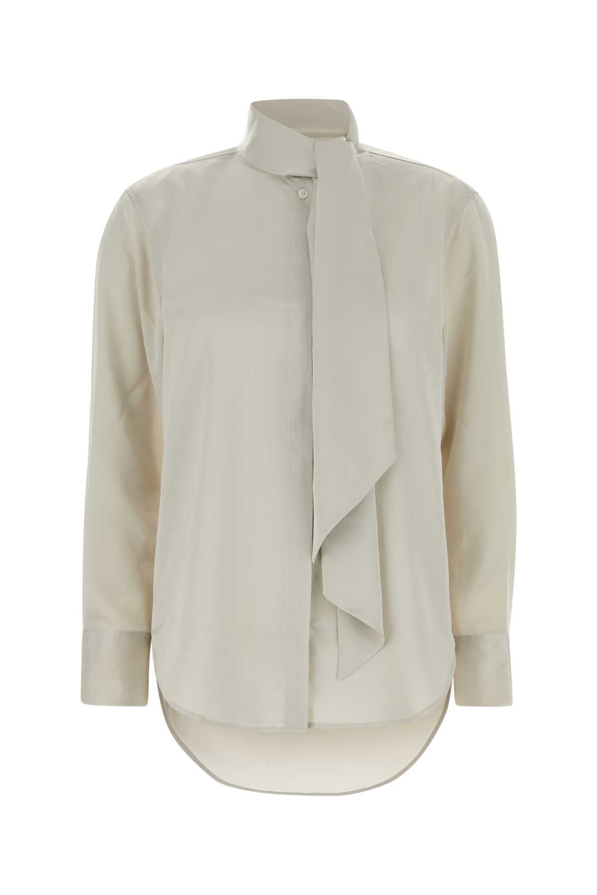 CALVIN KLEIN Chalk Satin Mini Shirt for Women