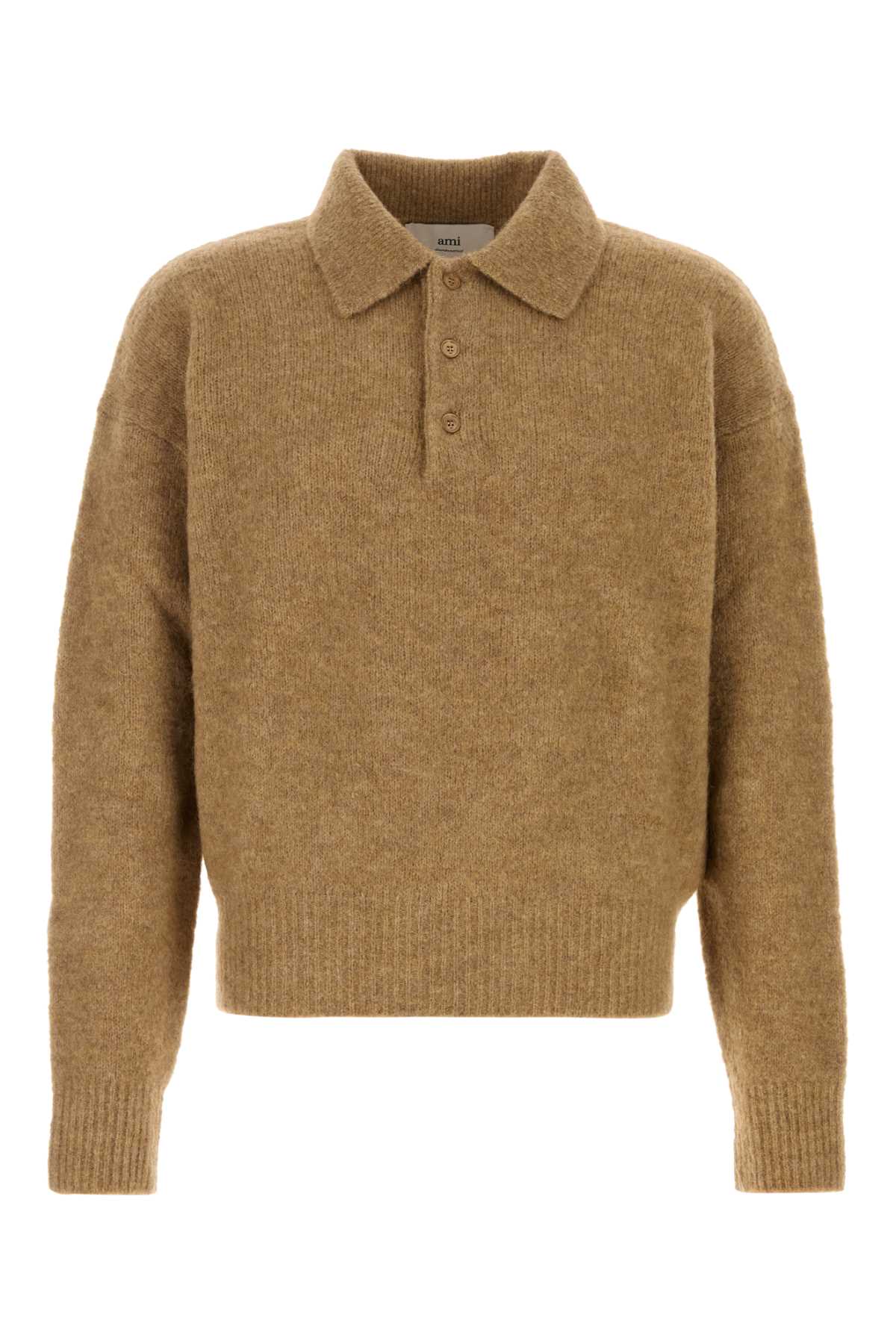 AMI Stretch Alpaca Blend Polo Shirt