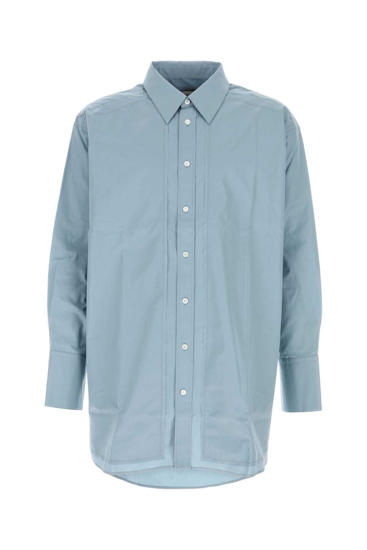 AMI Light Blue Poplin Shirt for Men - Perfect for All Occasions