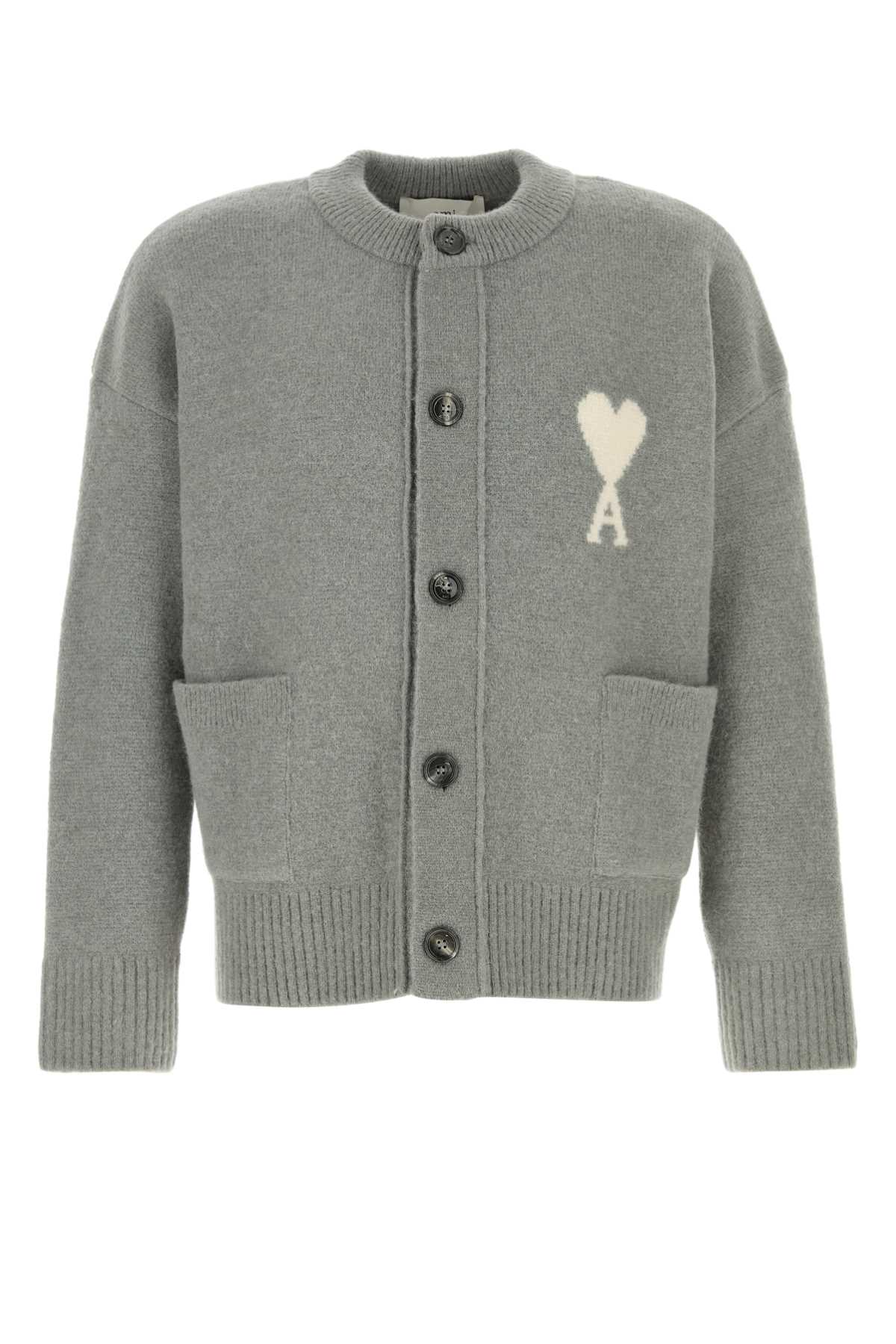 AMI Men's Stretch Alpaca Blend Cardigan