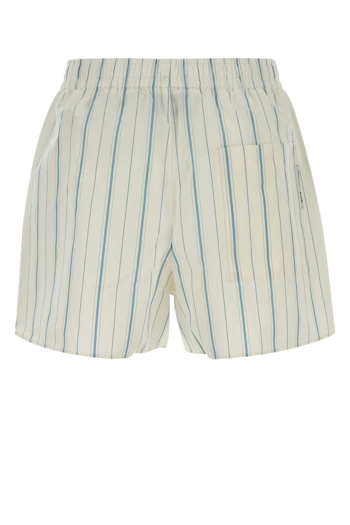 AMI Embroidered Poplin Bermuda Shorts for Women