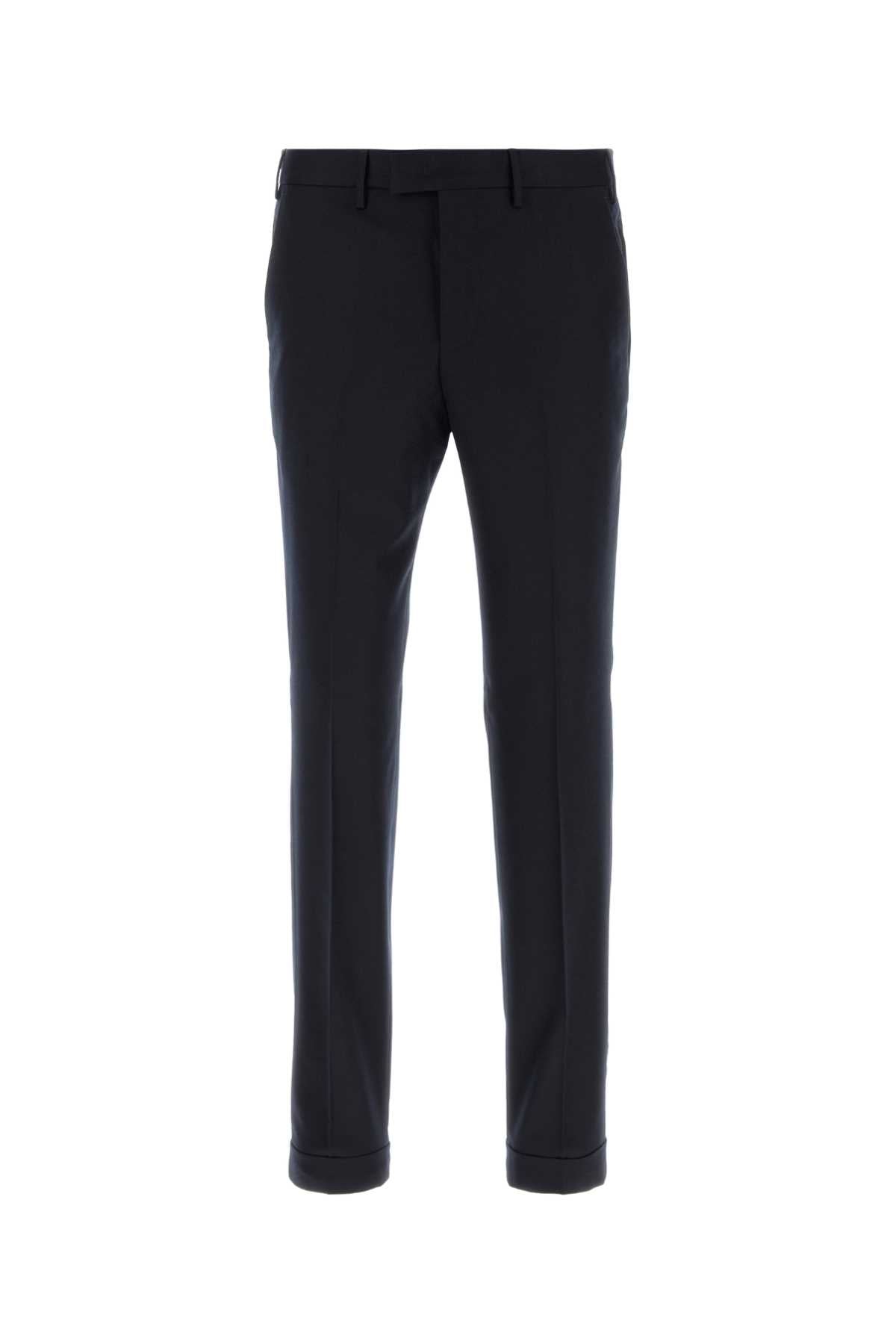 PT TORINO Midnight Blue Stretch Wool Pants for Men - FW25