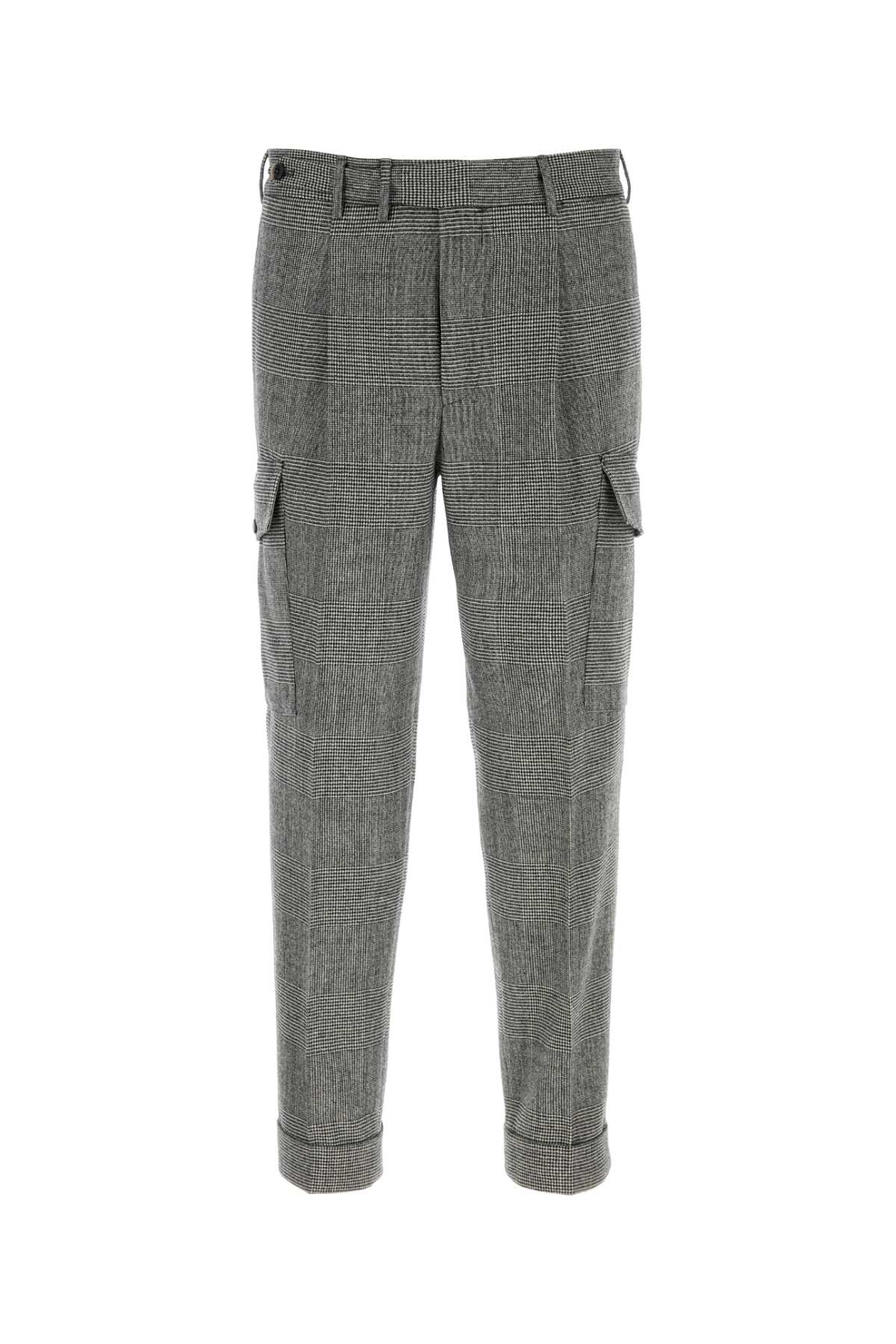 PT TORINO Embroidered Stretch Wool Blend Pants