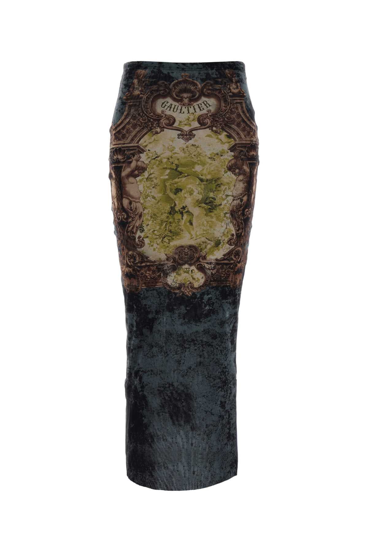 JEAN PAUL GAULTIER Printed Tulle Skirt