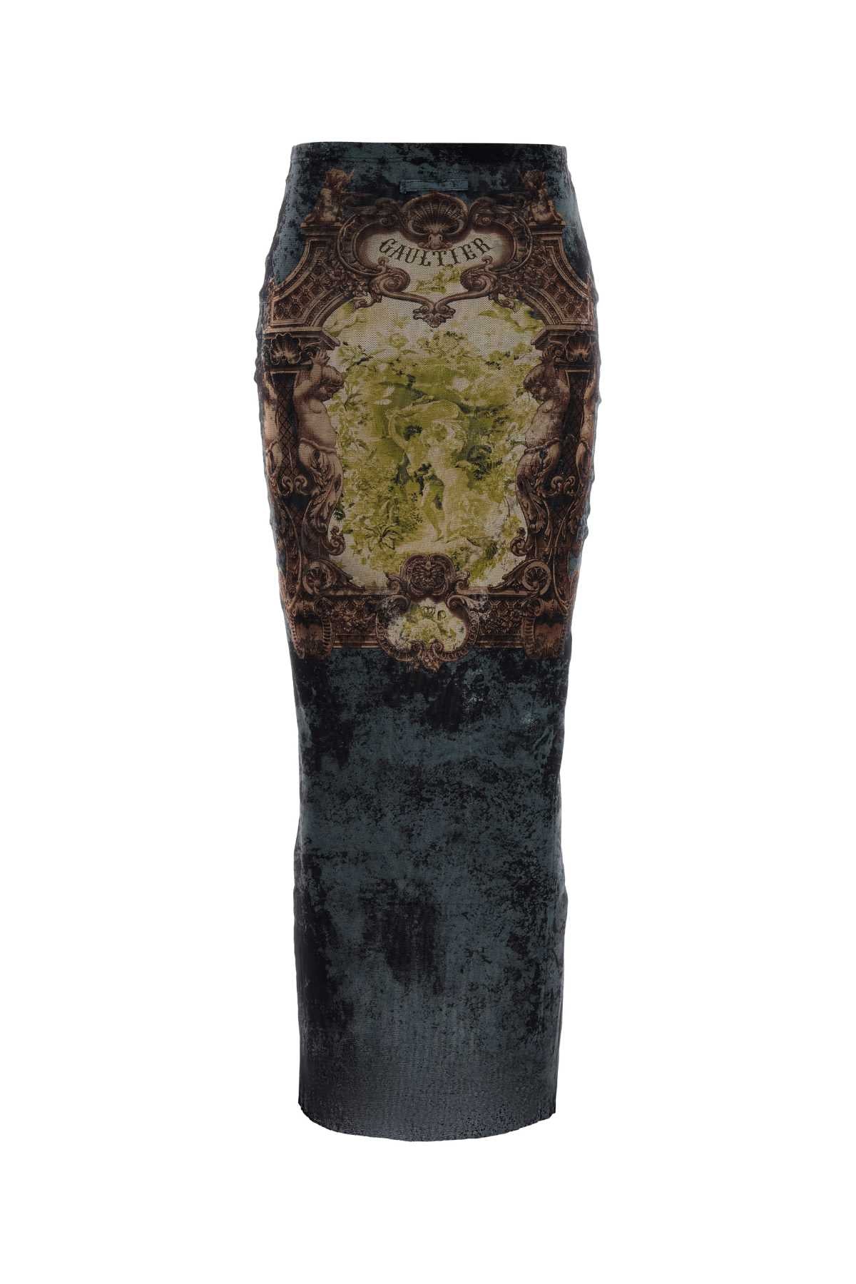 JEAN PAUL GAULTIER Printed Tulle Skirt