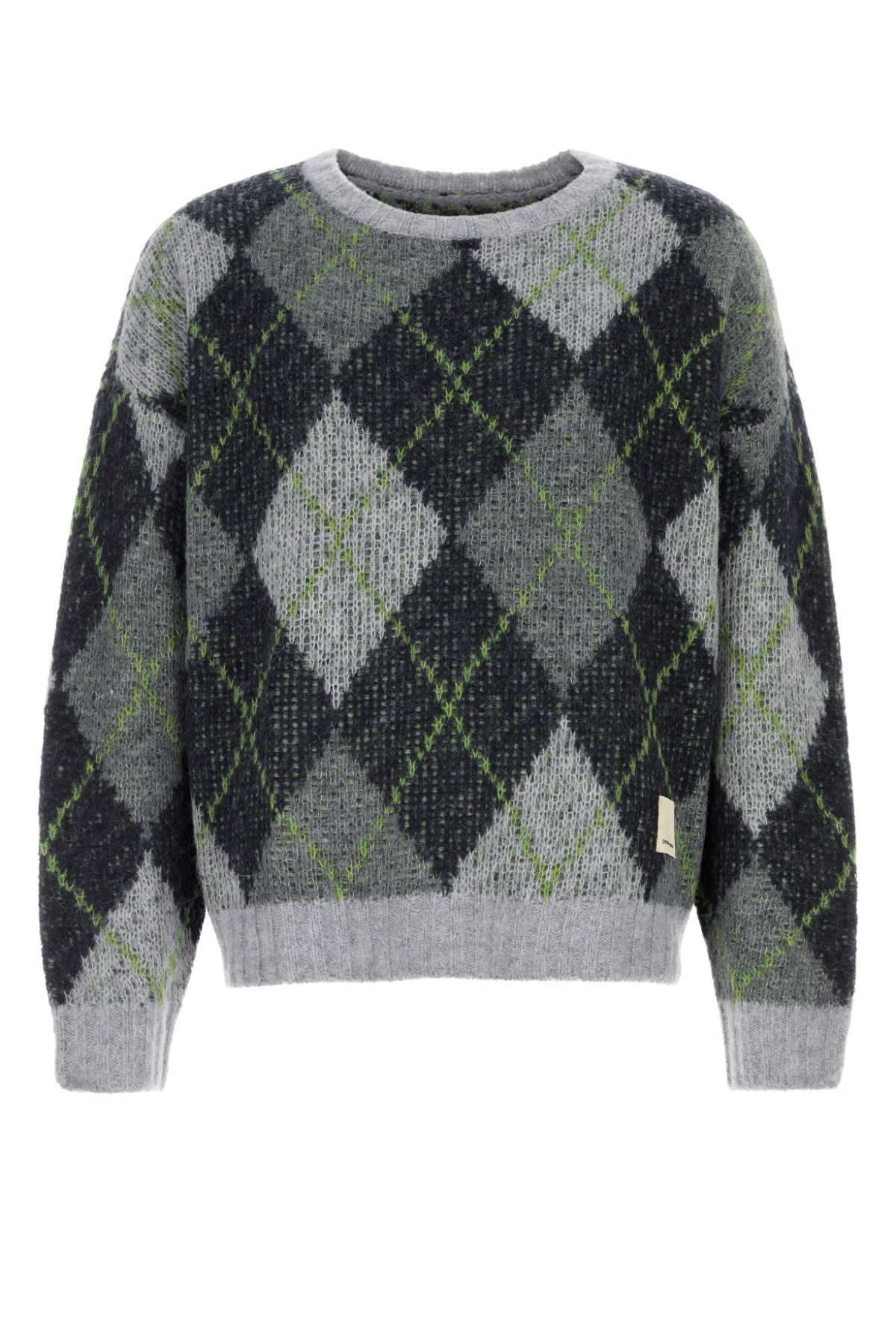 EMPORIO ARMANI Embroidered Nylon Blend Sweater for Men - SS25 Collection