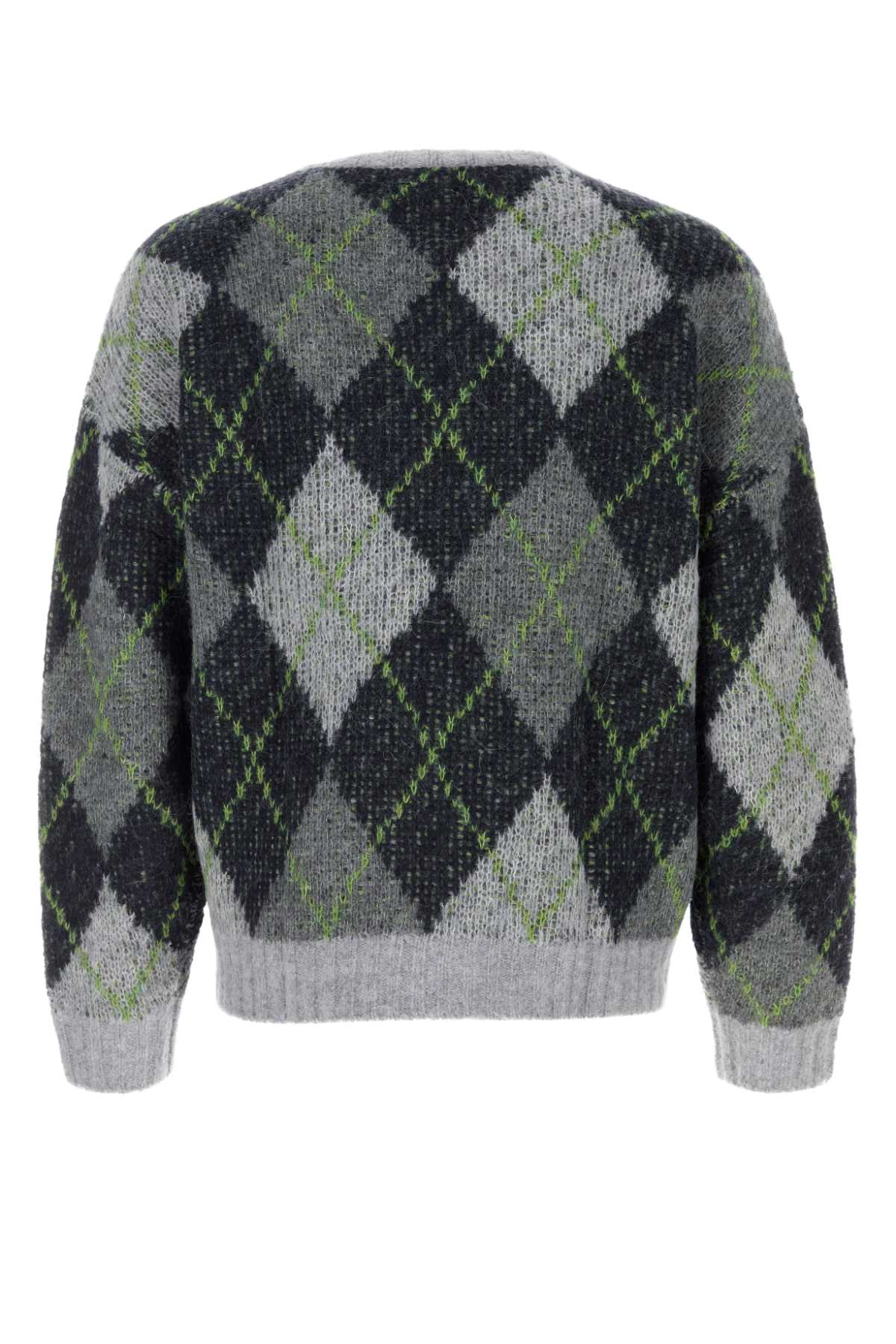 EMPORIO ARMANI Embroidered Nylon Blend Sweater for Men - SS25 Collection