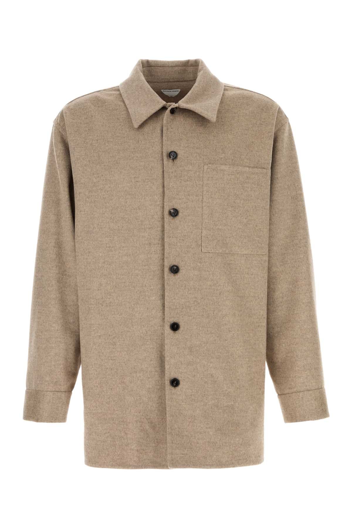 BOTTEGA VENETA Cappuccino Flannel Shirt for Men