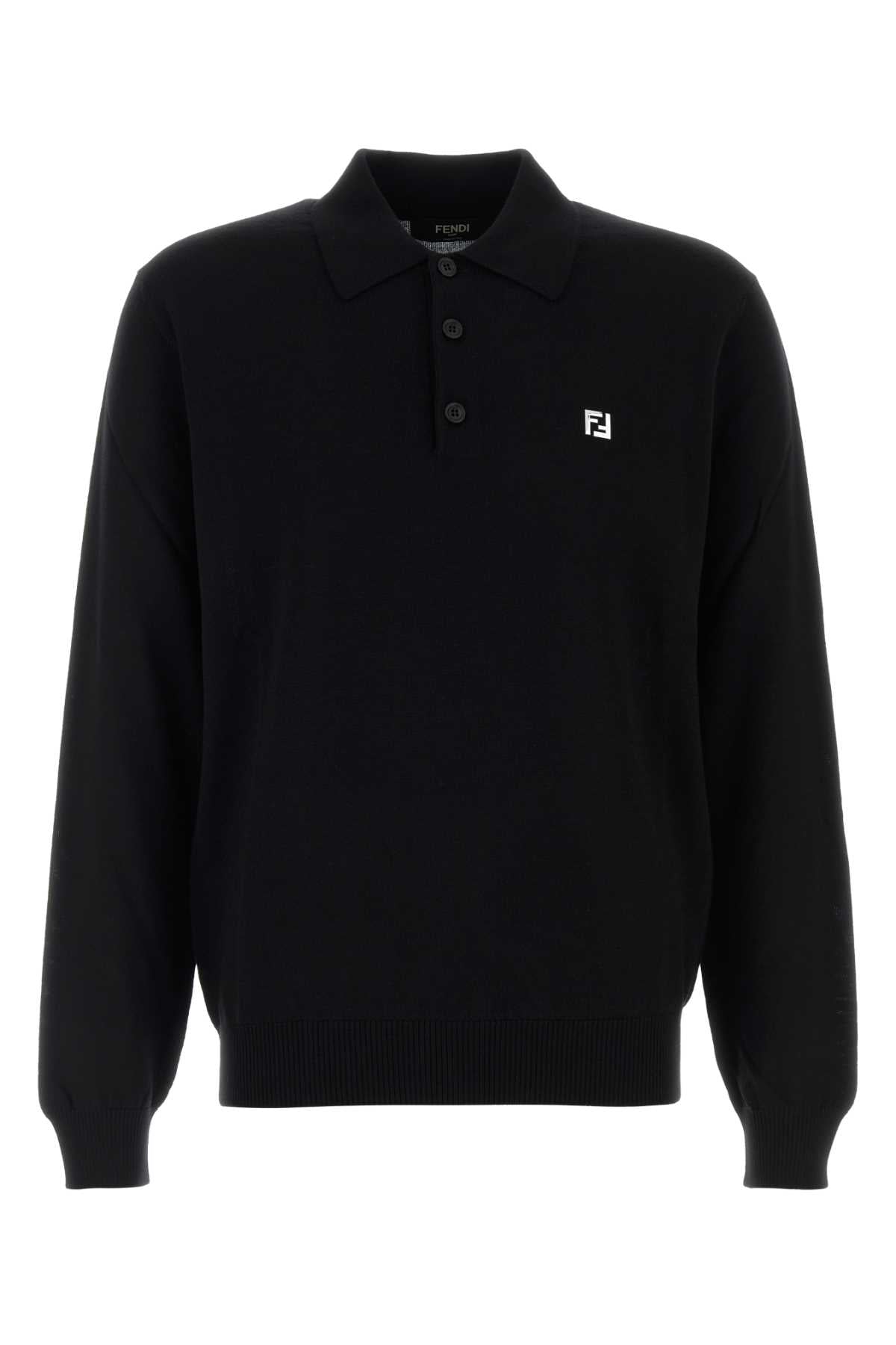 FENDI Stretch Wool Polo Shirt for Men - 25W Season