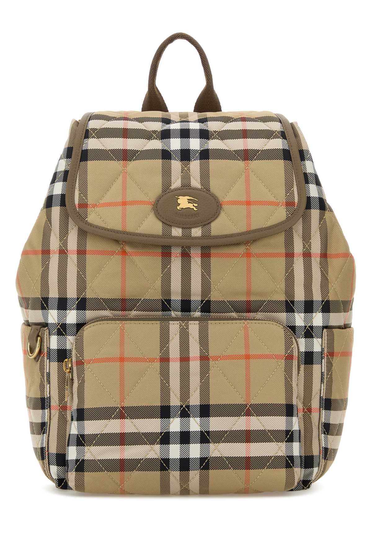 BURBERRY Embroidered Canvas Mini Backpack - 25x33x17 cm
