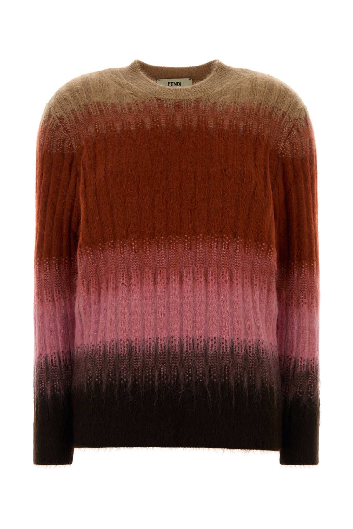 FENDI Multicolor Mohair Blend Sweater - Women's Fashion for FW25