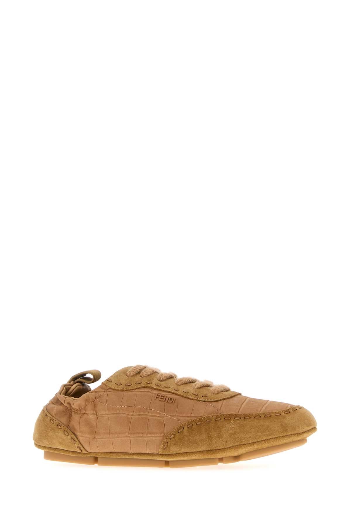 FENDI Leather and Suede Fit Sneaker for Men