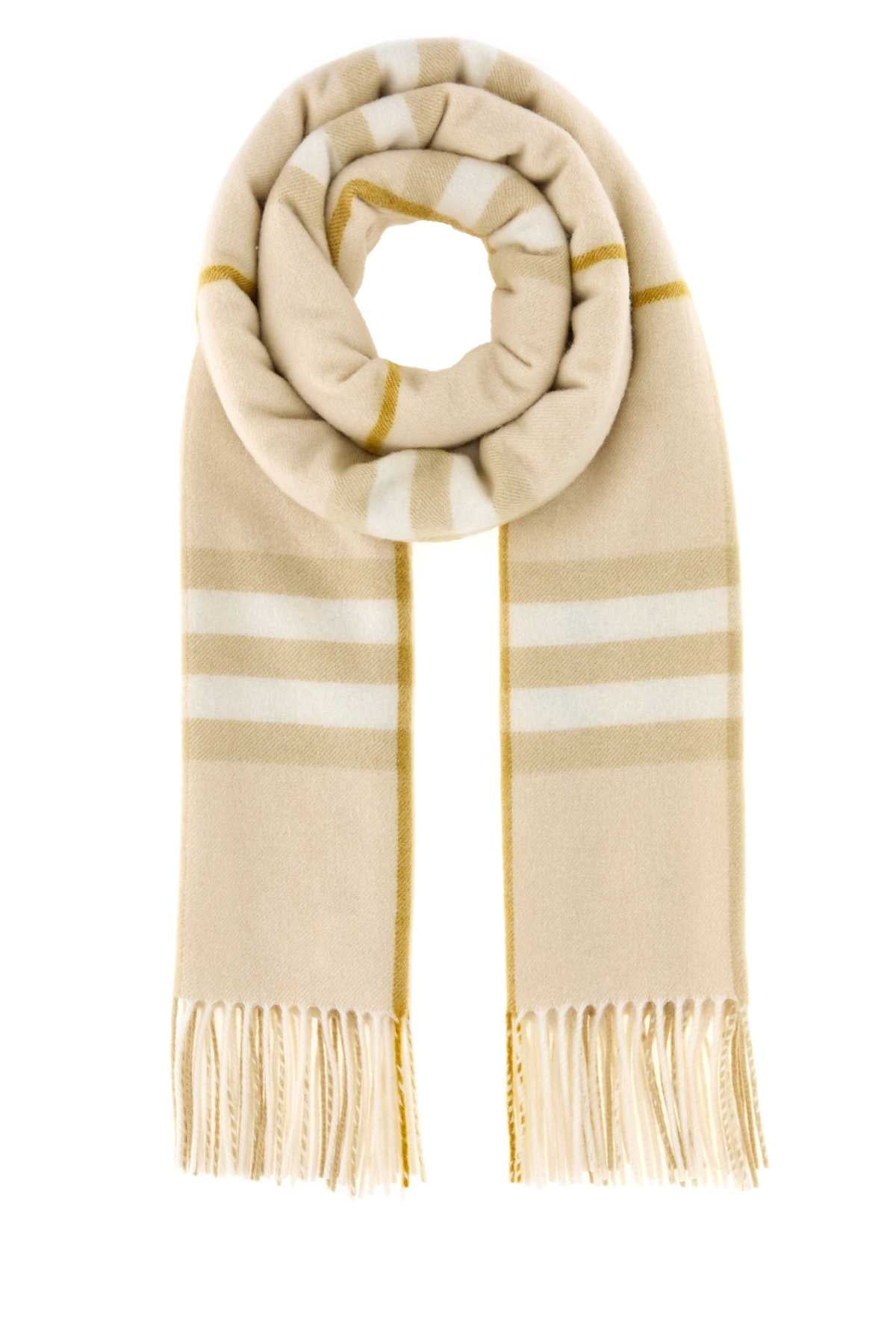 BURBERRY Embroidered Cashmere Scarf - 200 cm x 52 cm