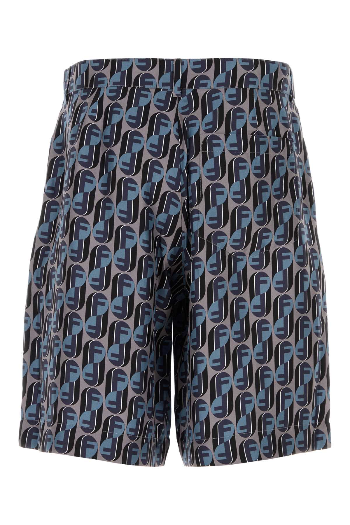 FENDI Printed Silk Bermuda Shorts for Men