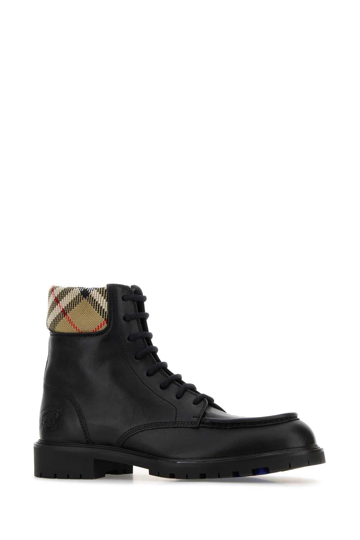 BURBERRY Stylish Leather Ankle Boots for Men