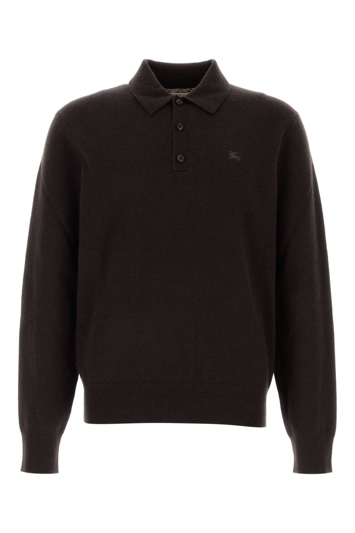 BURBERRY Stretch Cashmere Blend Polo Shirt for Men