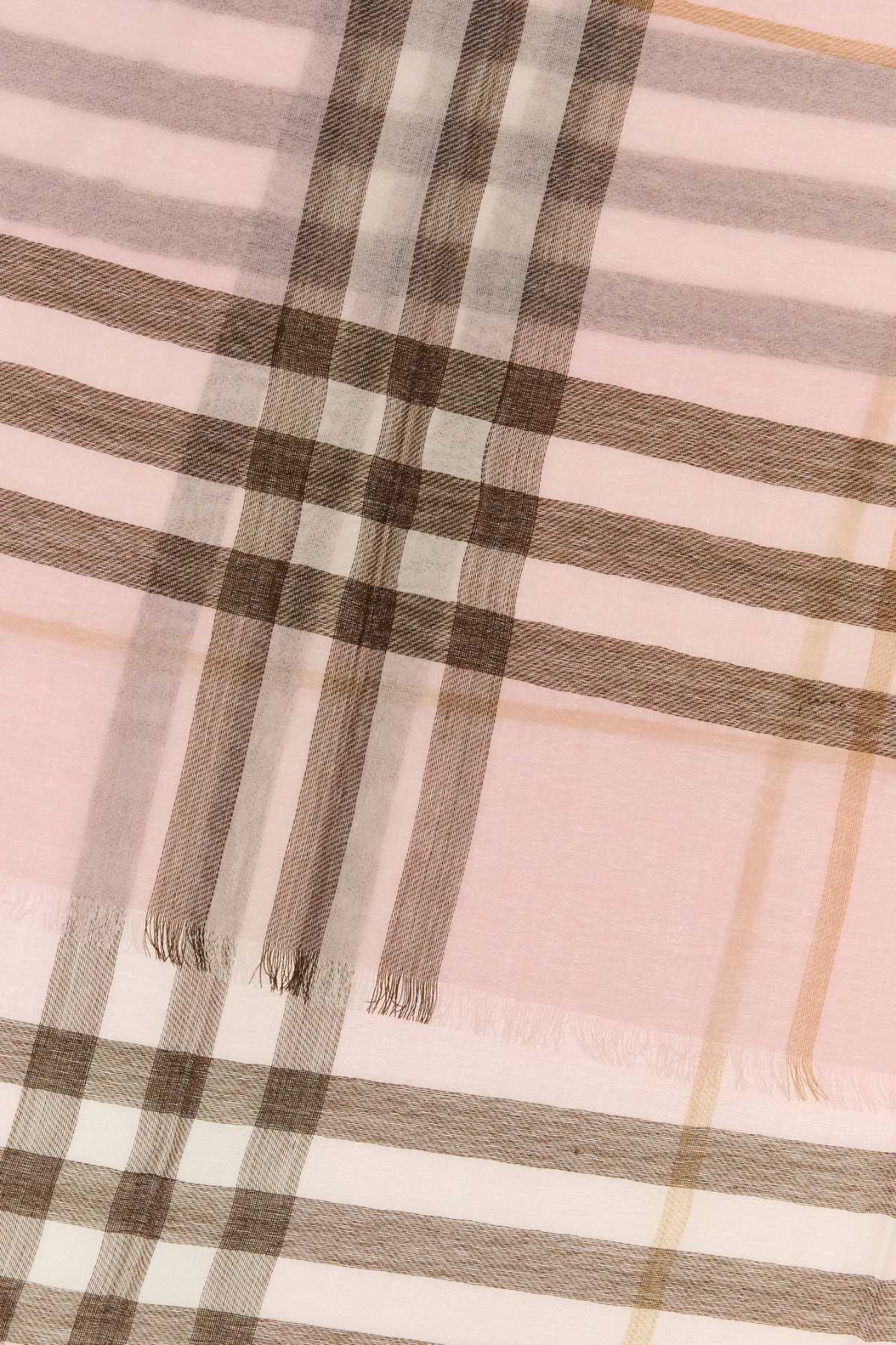 BURBERRY Embroidered Wool Scarf - 200 cm x 19 cm