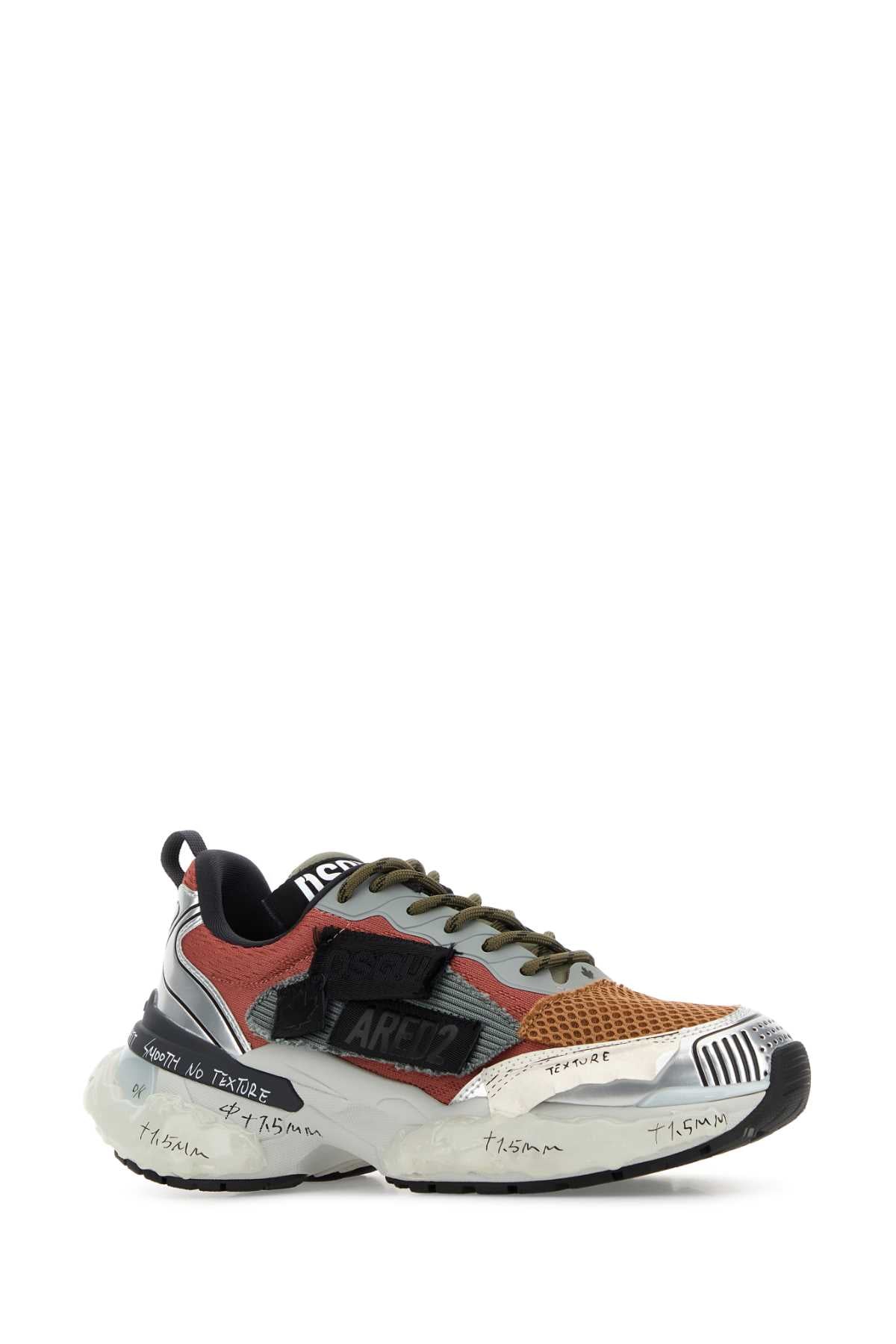 DSQUARED Multicolor Fabric Sneaker for Men