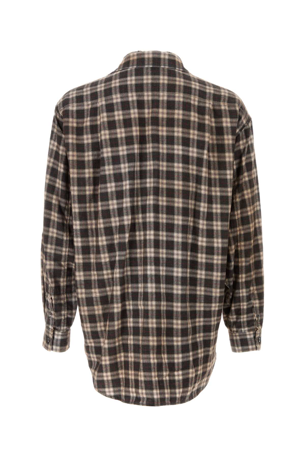 DSQUARED Embroidered Flannel Shirt for Men