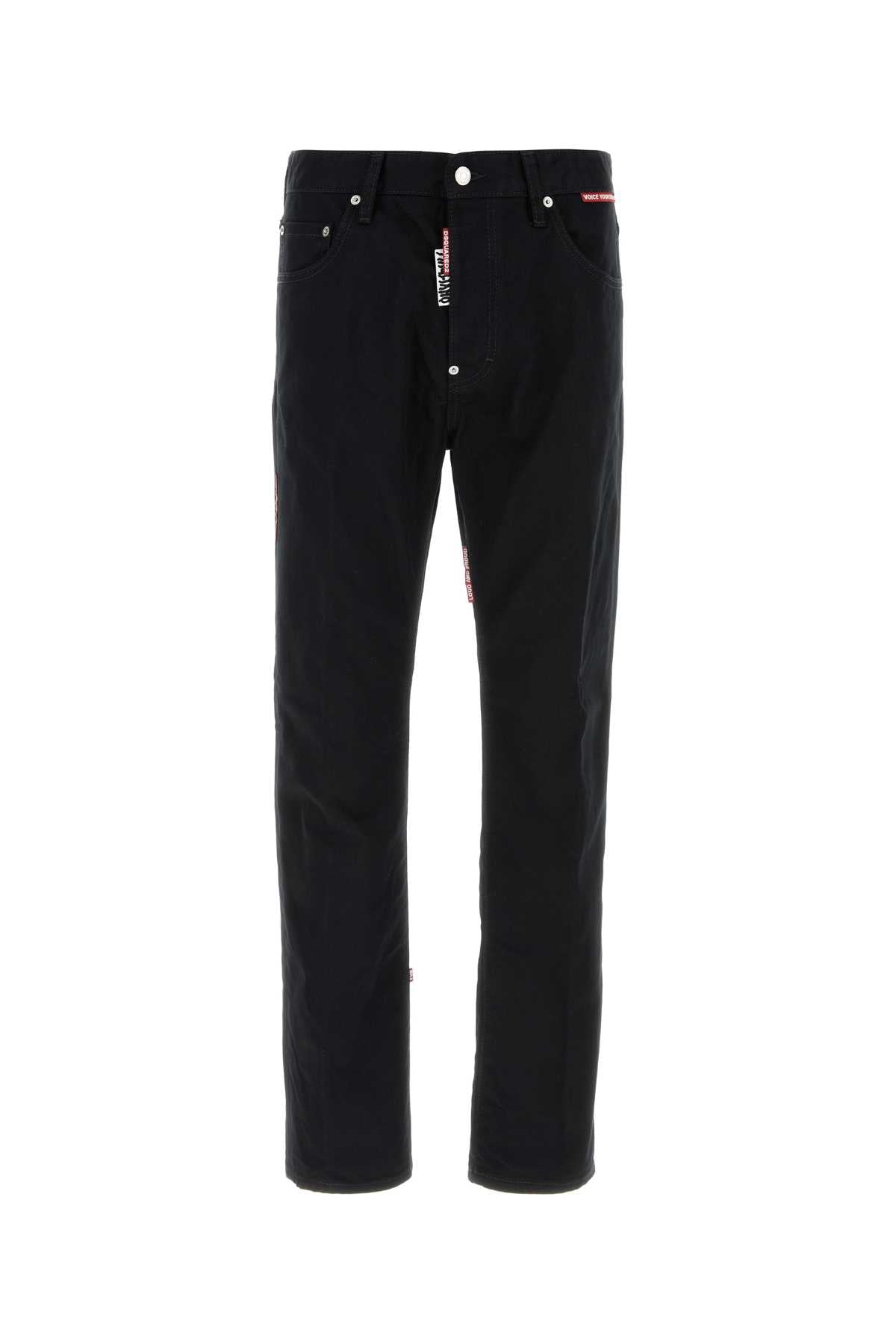 DSQUARED Men's Black Denim Protest Jeans - 25W