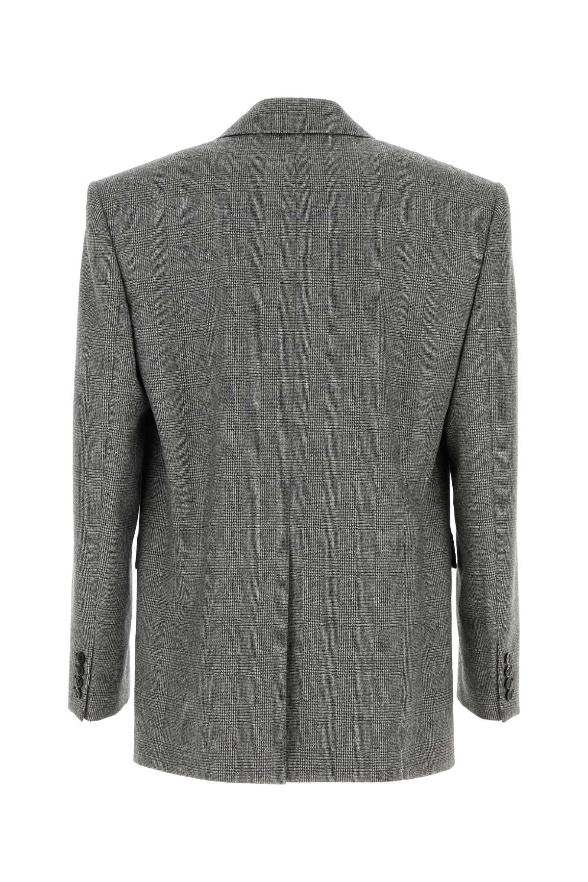 SAINT LAURENT Embroidered Wool Blazer for Men