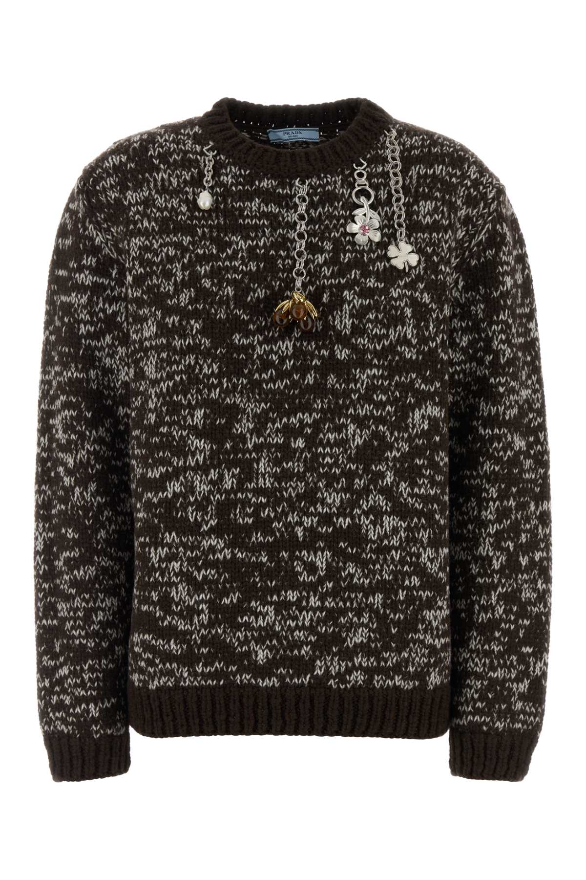PRADA Oversized Two-tone Wool Sweater for Women