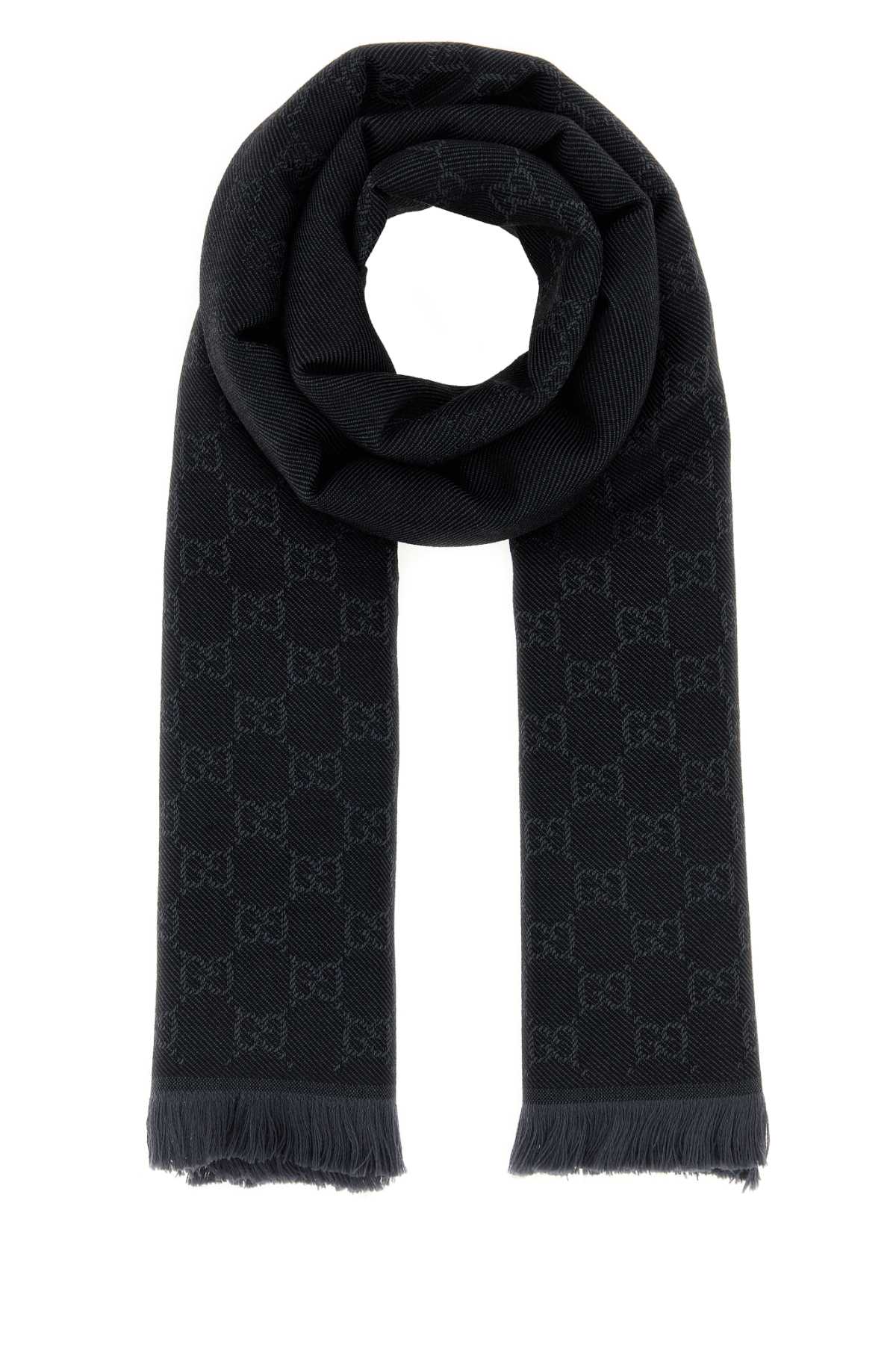 GUCCI Wool Embroidered Scarf - 185 cm x 45 cm