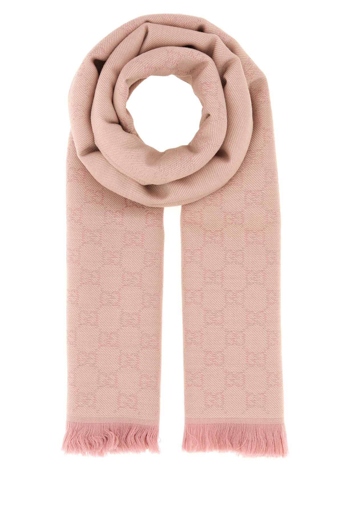 GUCCI Embroidered Wool Scarf 185 cm x 45 cm
