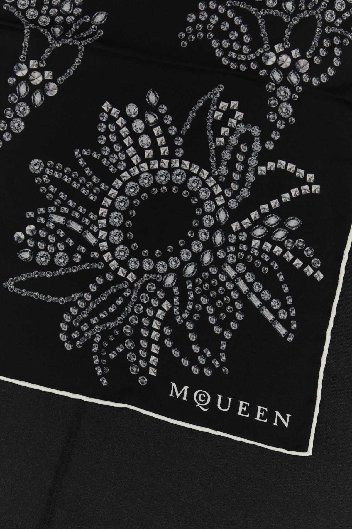 ALEXANDER MCQUEEN Printed Silk Foulard - 90x90 cm