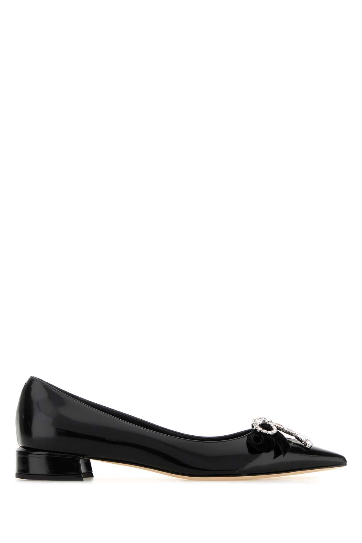 JIMMY CHOO Auria Mini Leather Ballerinas