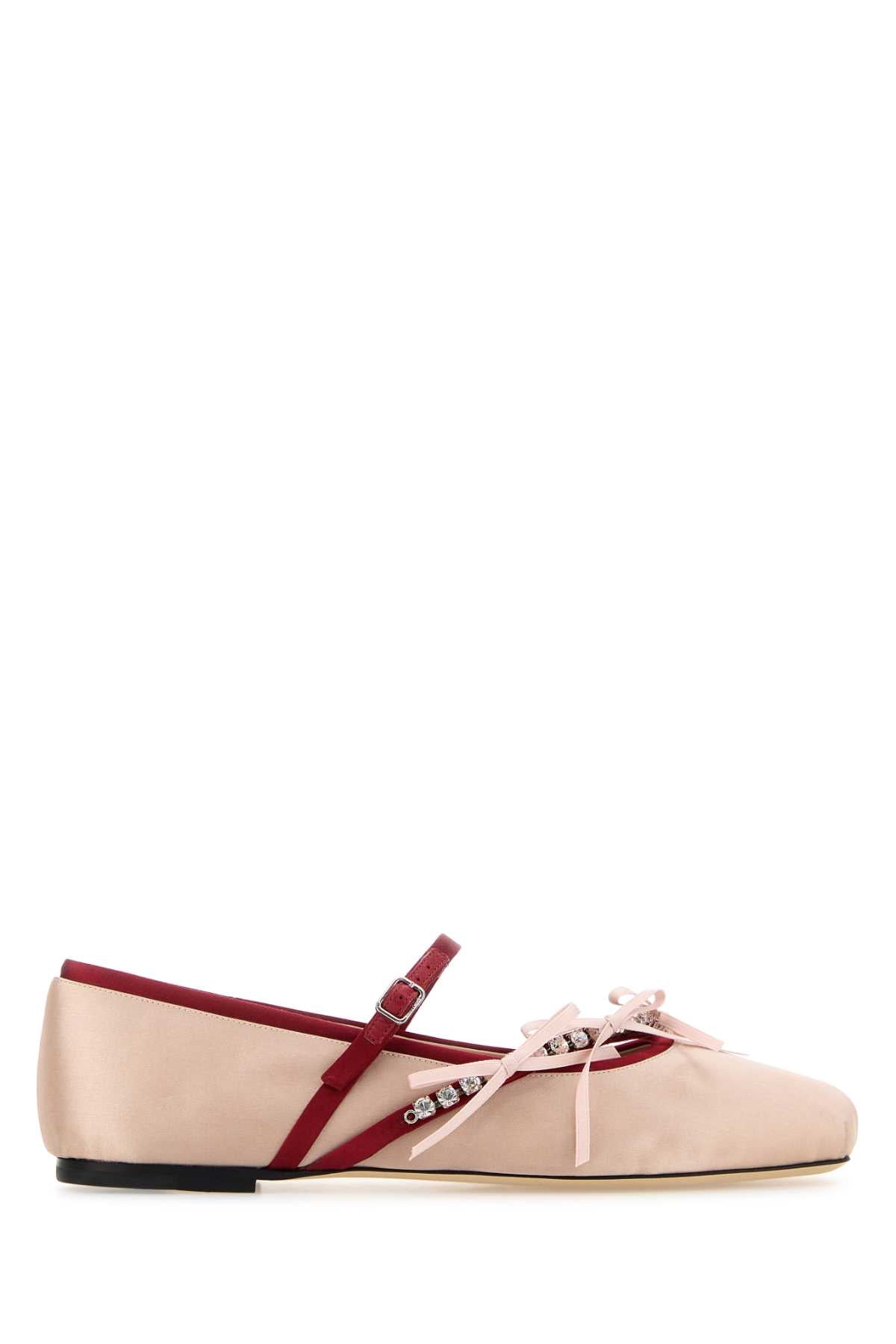 JIMMY CHOO Mini Satin Ballerinas