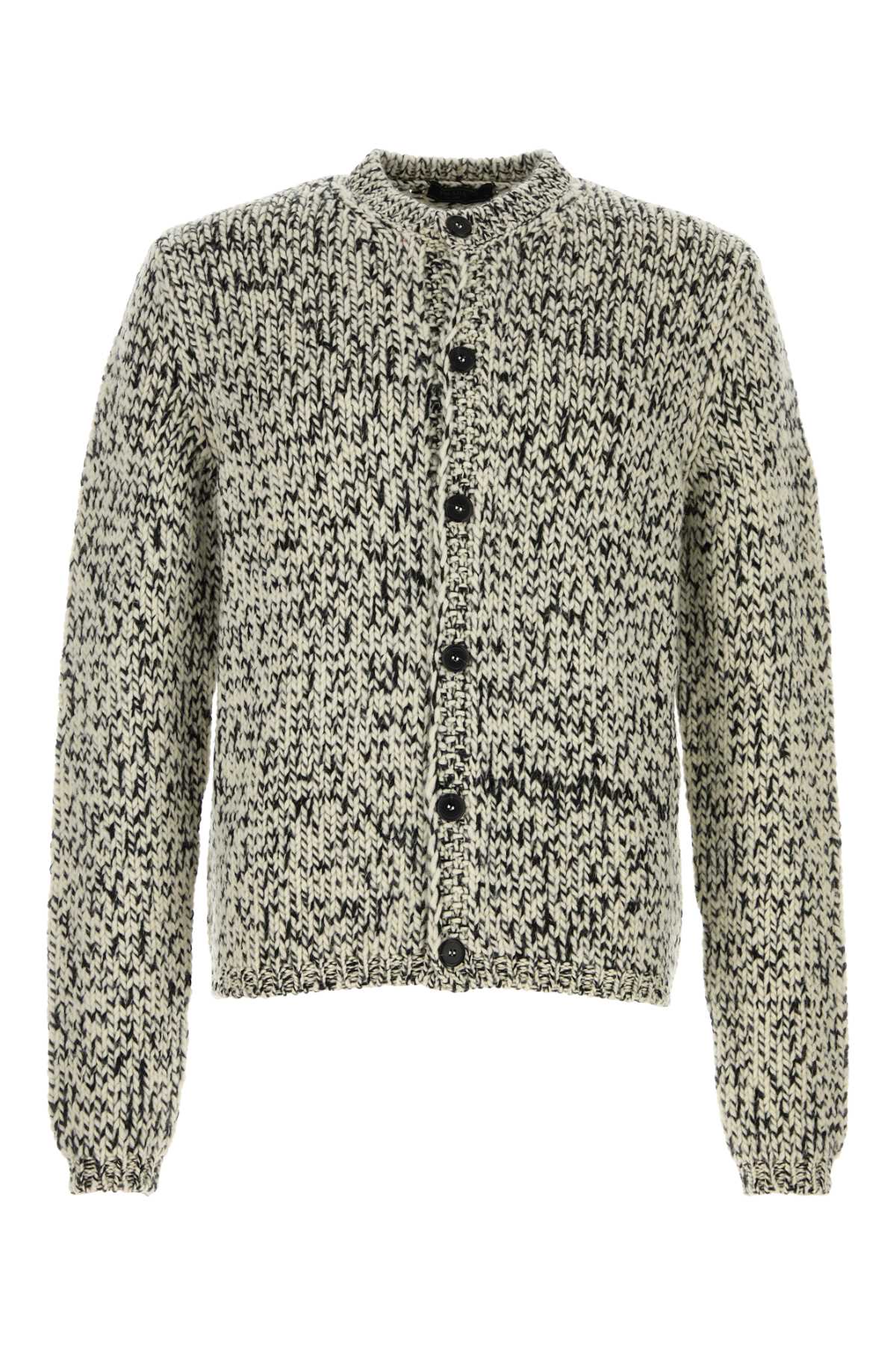 PRADA Two-tone Wool Cardigan for Men