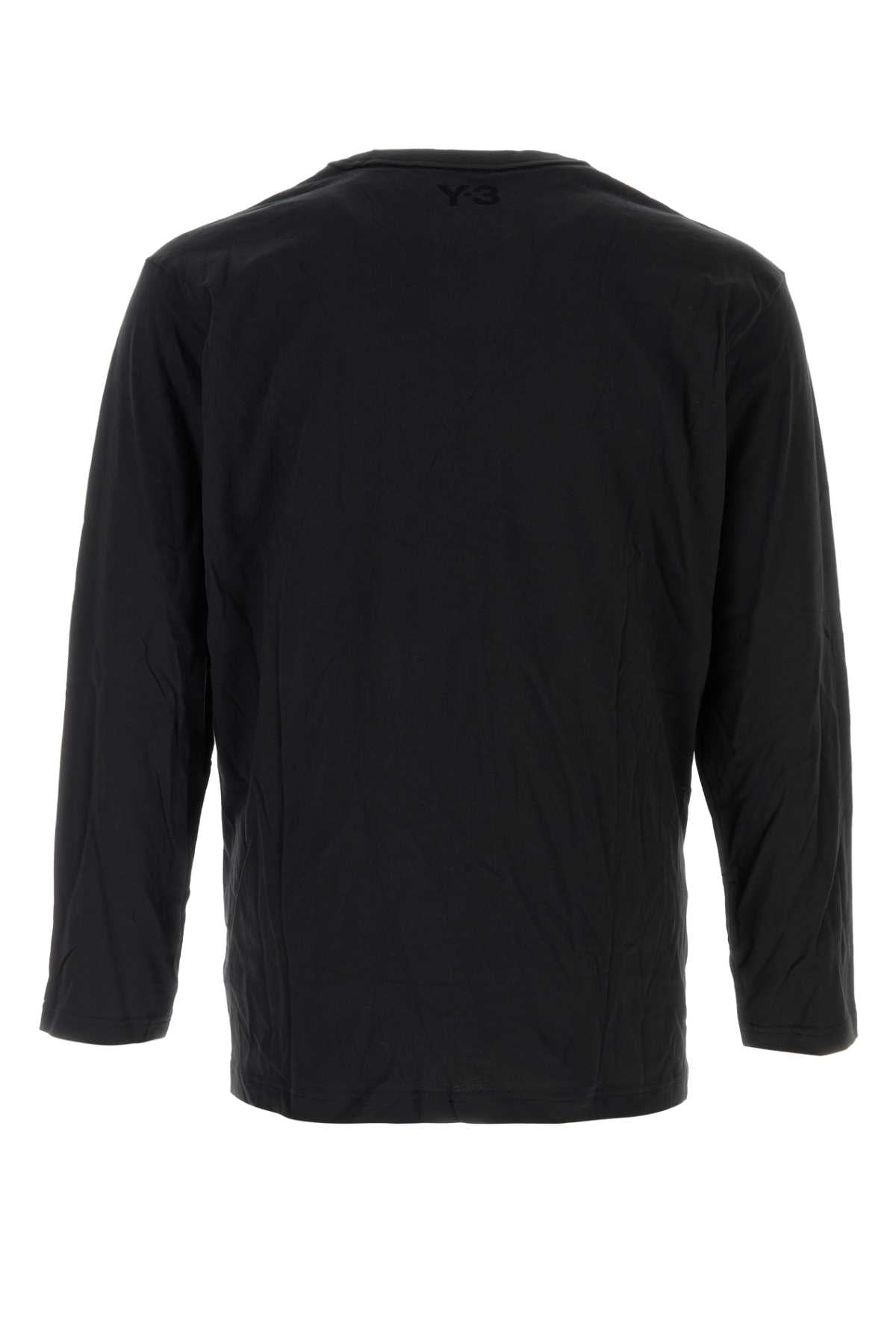 Y3 KURO Cotton Tee for Men - FW25 Collection