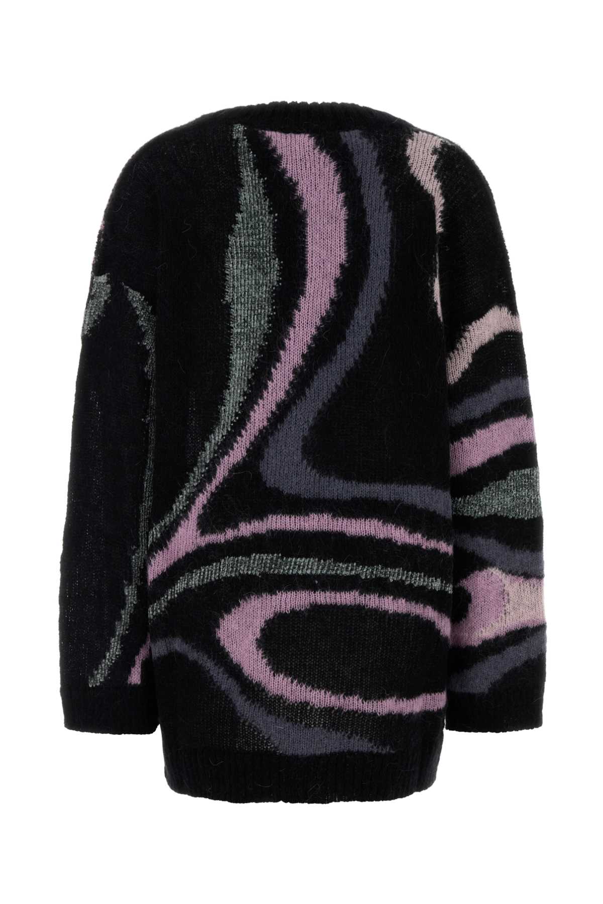 EMILIO PUCCI Oversized Embroidered Mohair Blend Cardigan