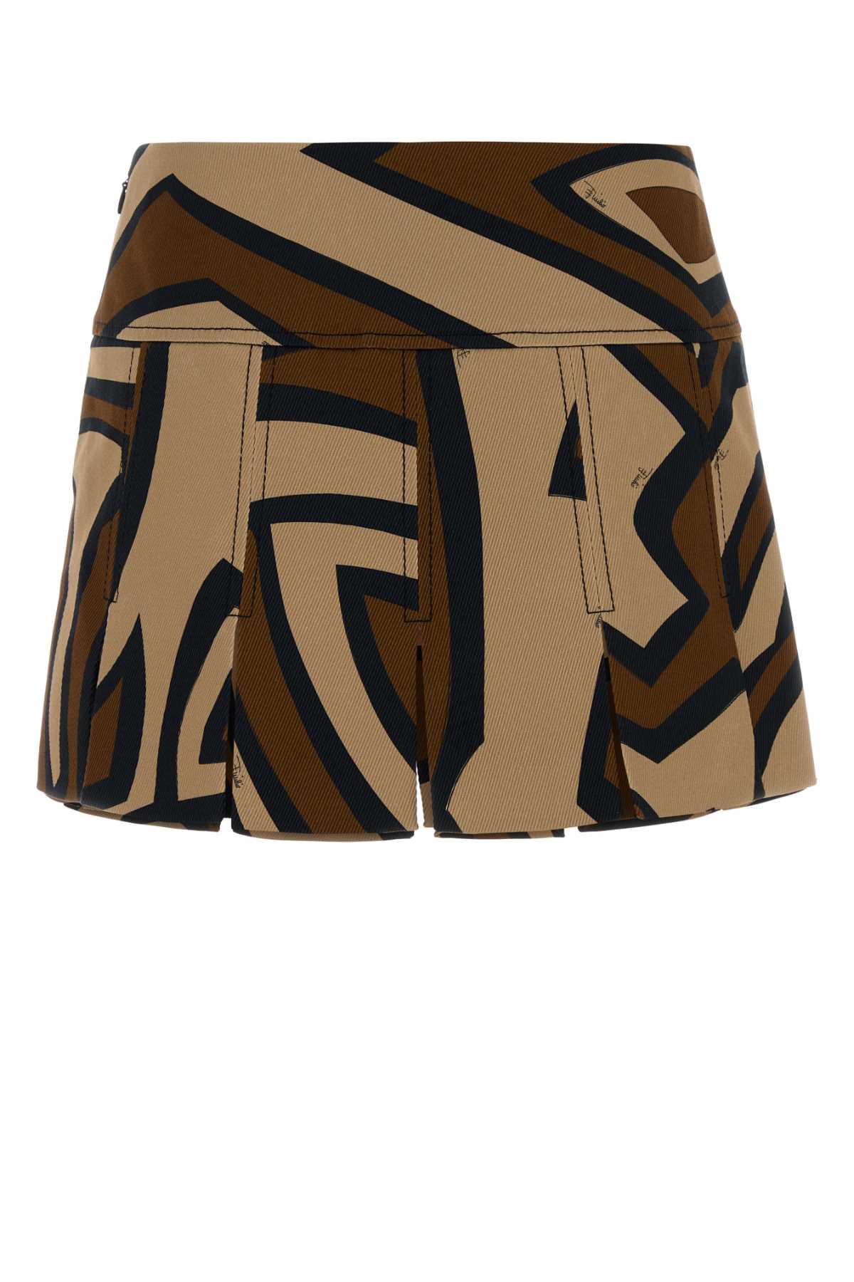 EMILIO PUCCI Printed Stretch Cotton Mini Skirt