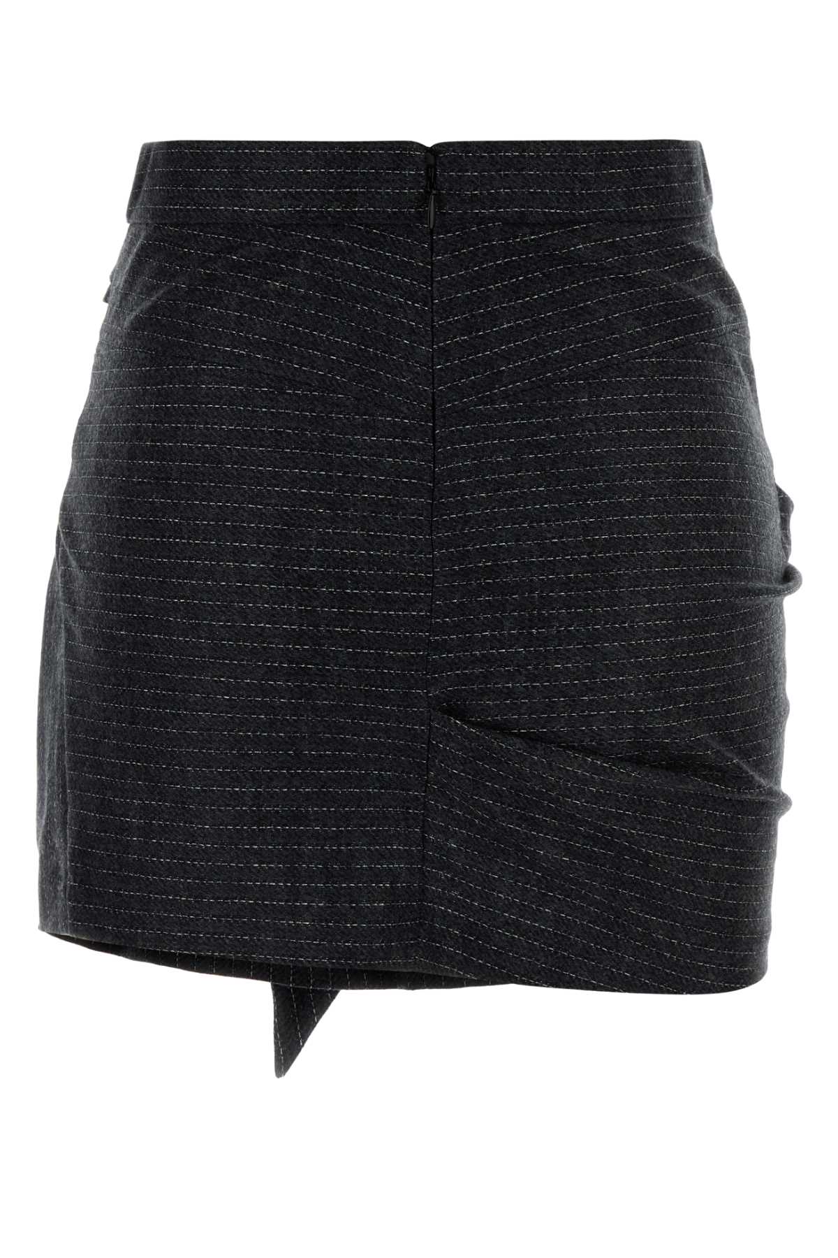 ISABEL MARANT Embroidered Wool Blend Mini Skirt