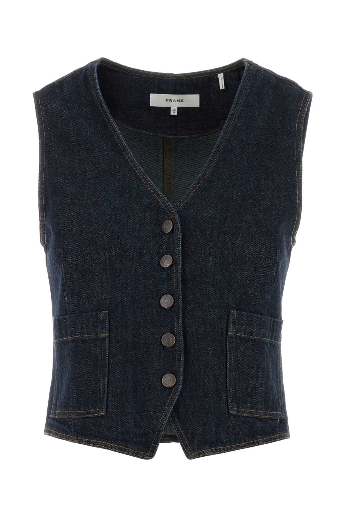 FRAME Women's Classic Denim Vest