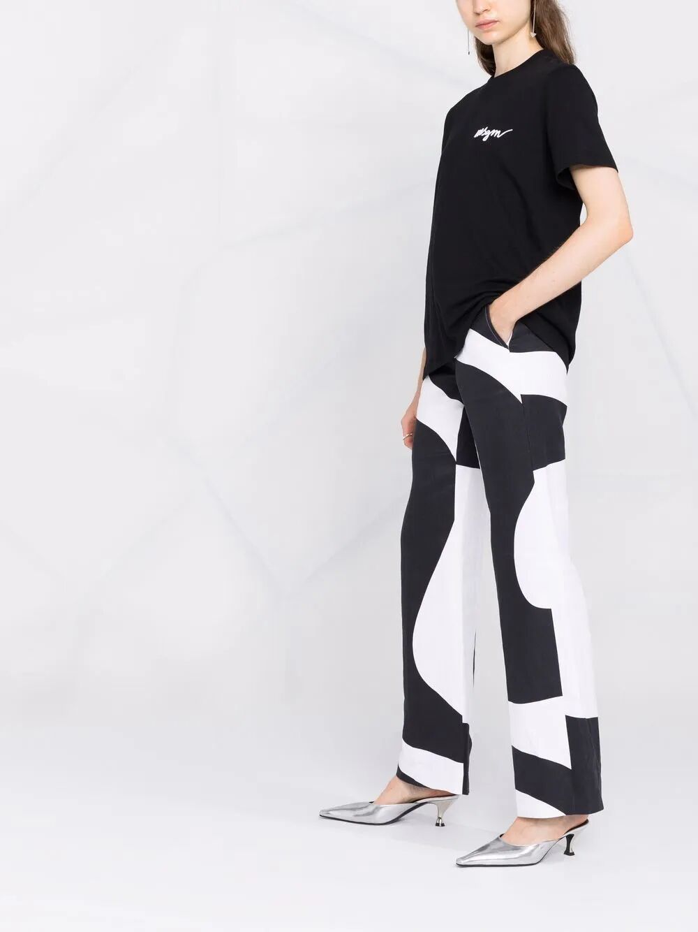 MSGM Logo T-Shirt for Women - FW25 Collection