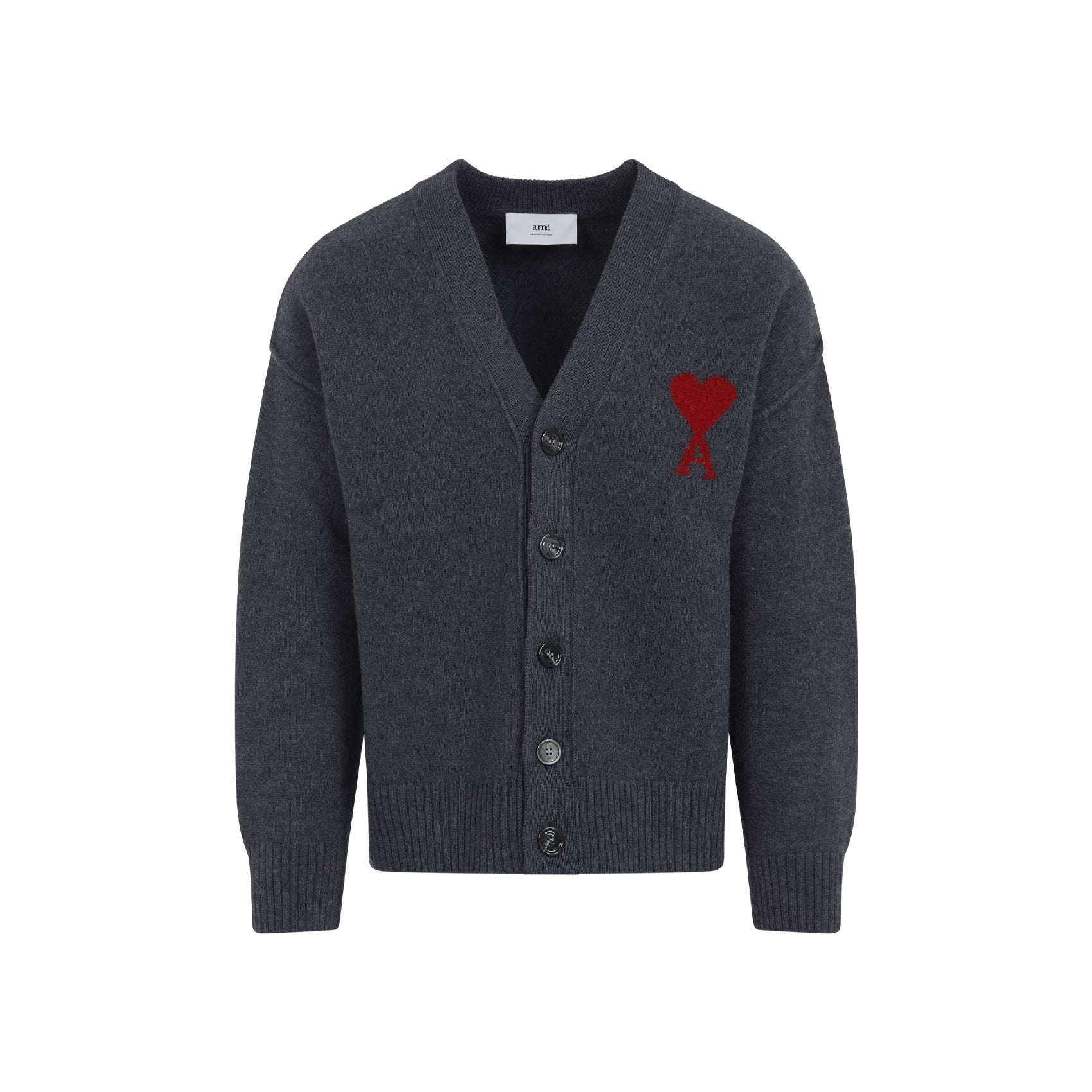 AMI Wool 100% Cardigan for Men - FW25 Collection