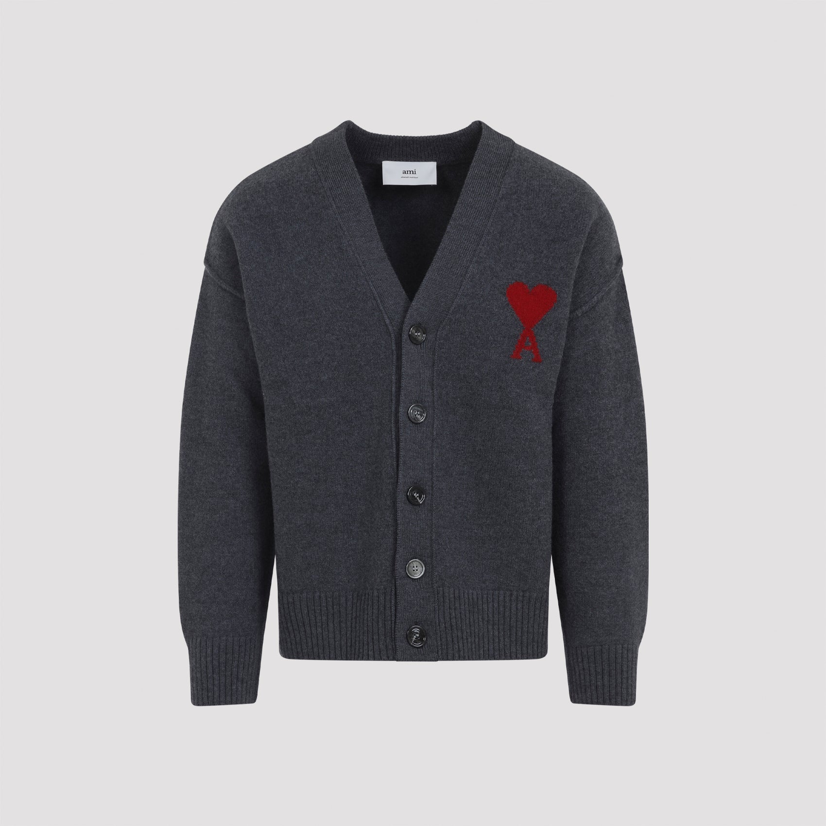 AMI Wool 100% Cardigan for Men - FW25 Collection