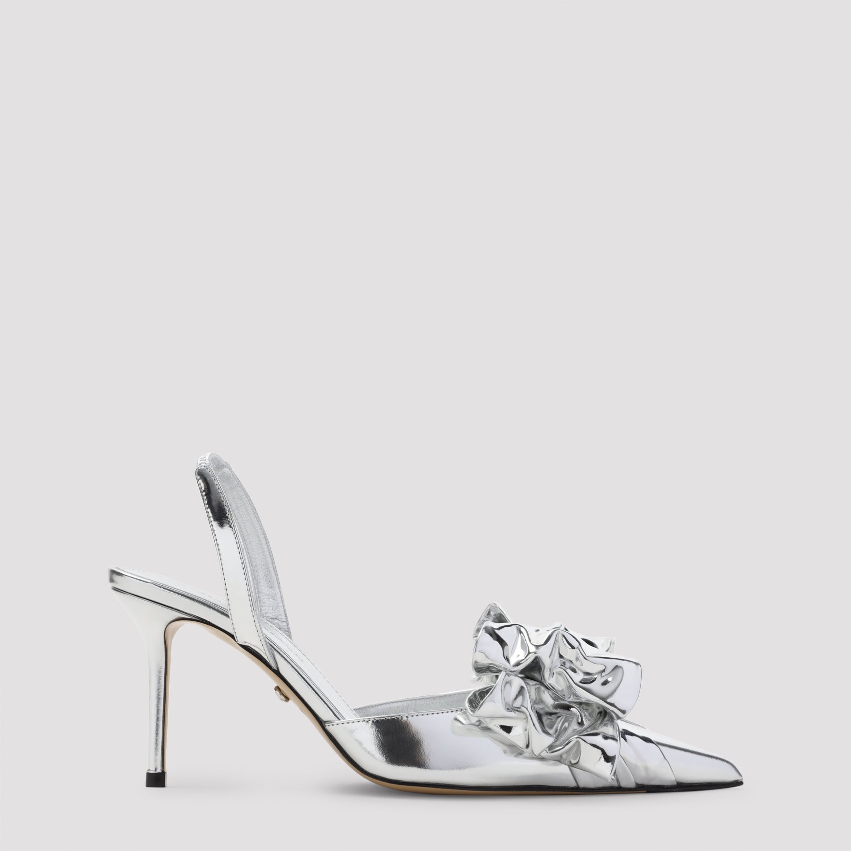 MACH & MACH Le Cadeau Silver Wrapped Leather Pumps - 8.5cm Heel
