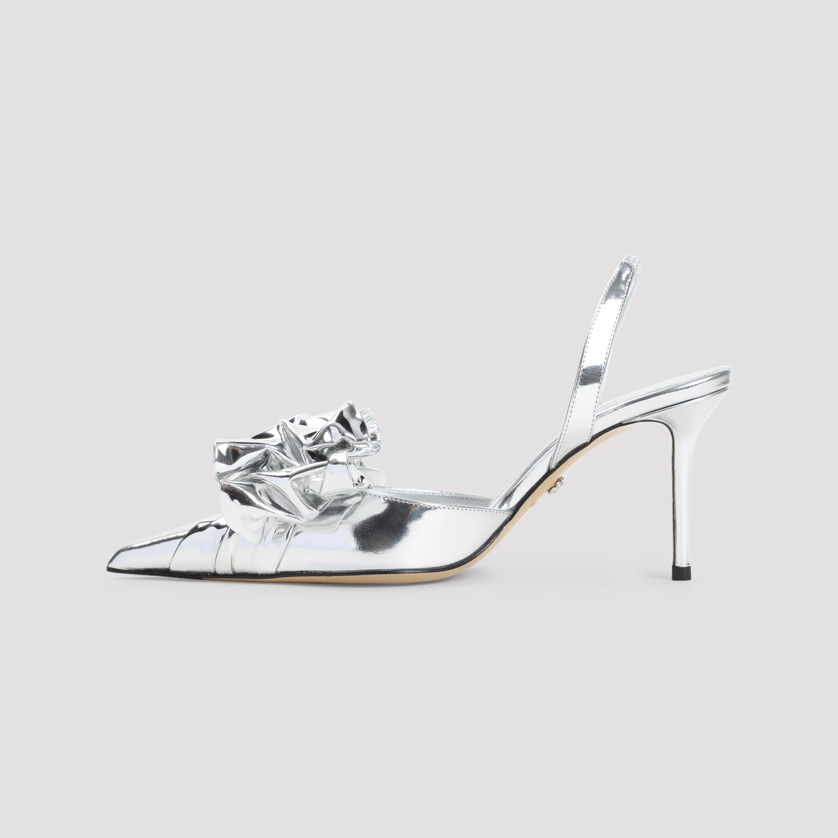 MACH & MACH Le Cadeau Silver Wrapped Leather Pumps - 8.5cm Heel