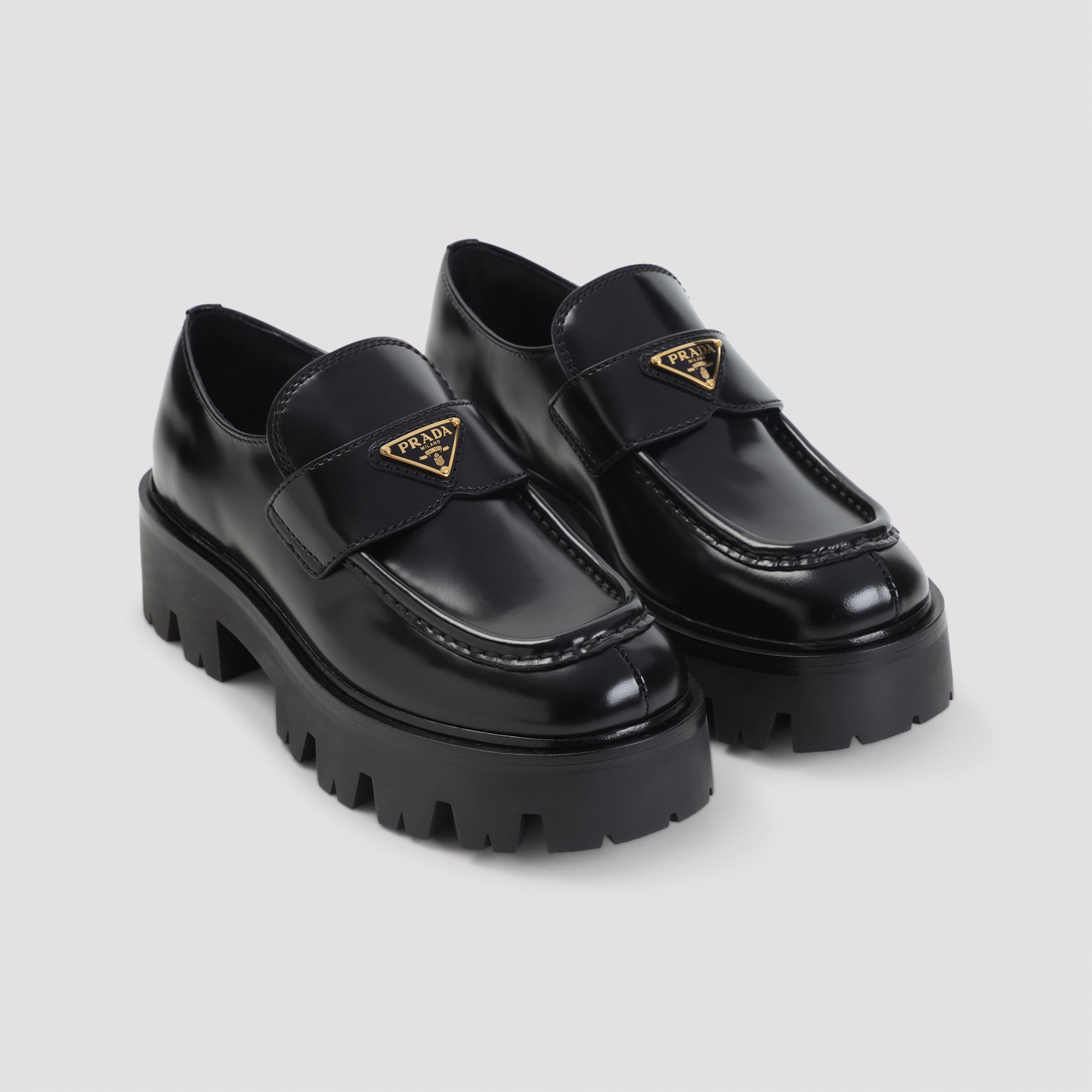 PRADA 100% Leather Loafers