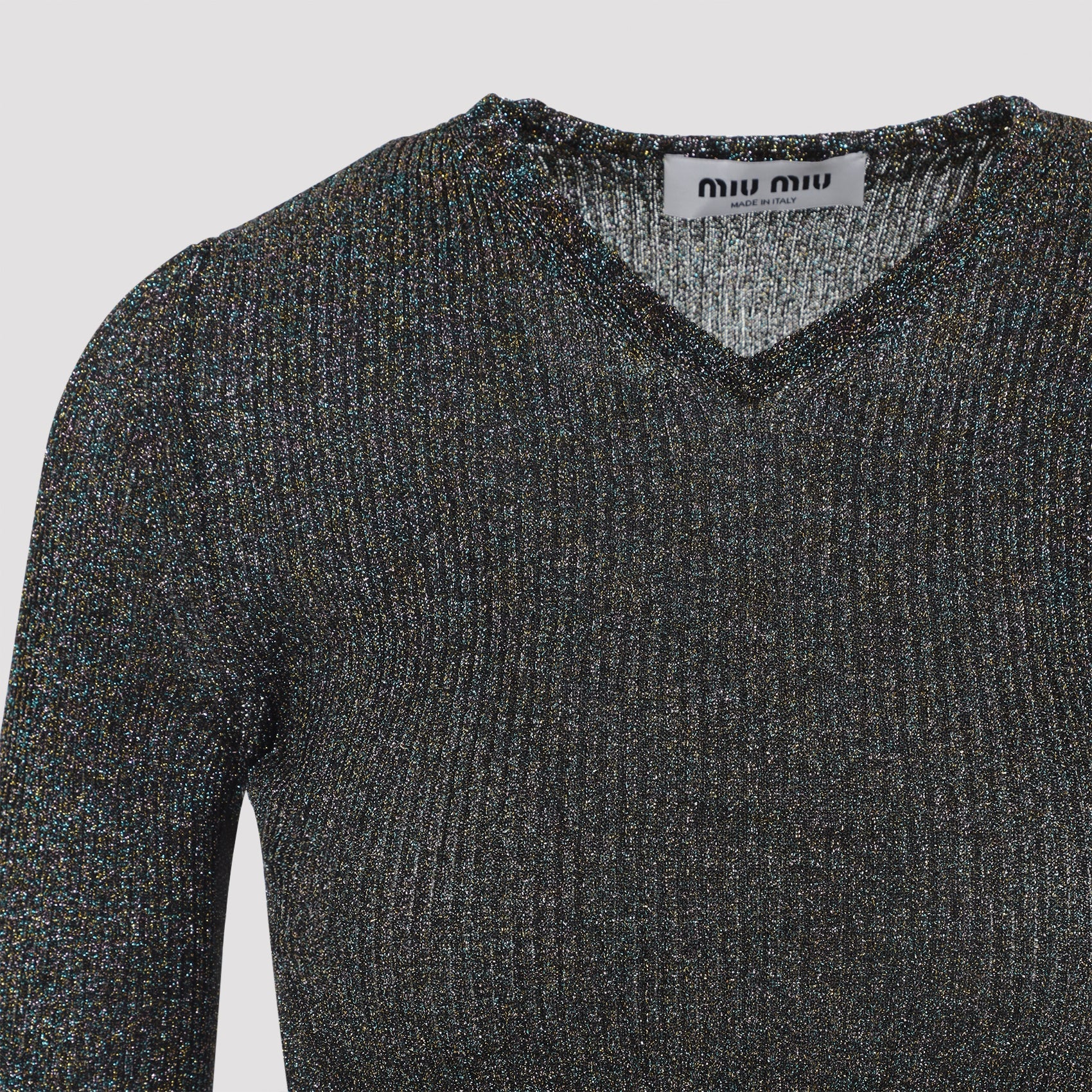 MIU MIU Viscose Metallic Top for Men