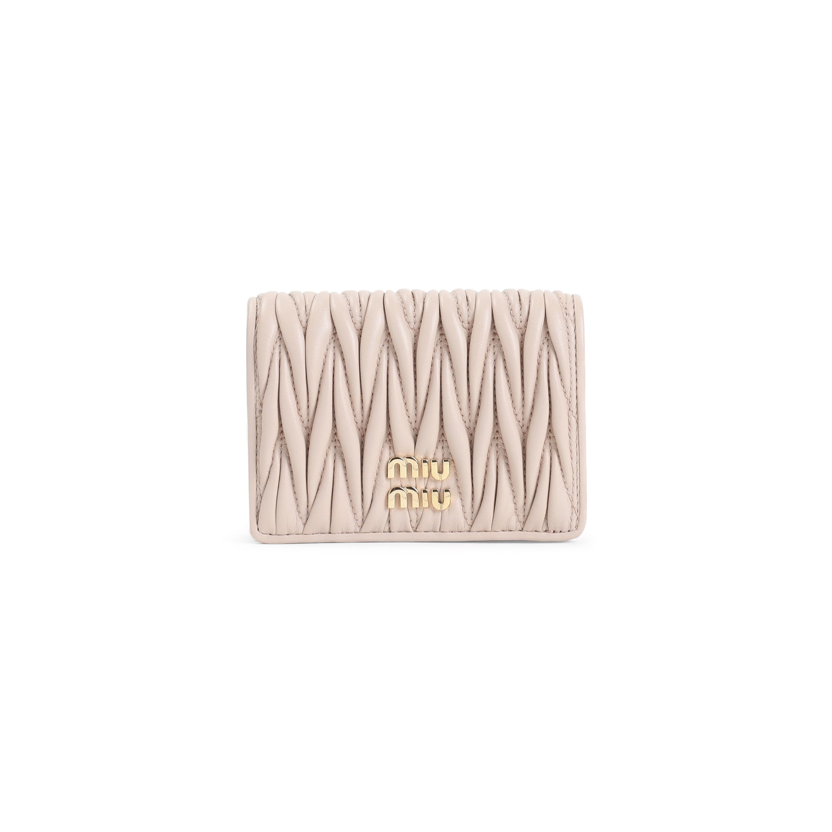 MIU MIU Mini Leather Wallet - Compact Design, 12cm x 8cm